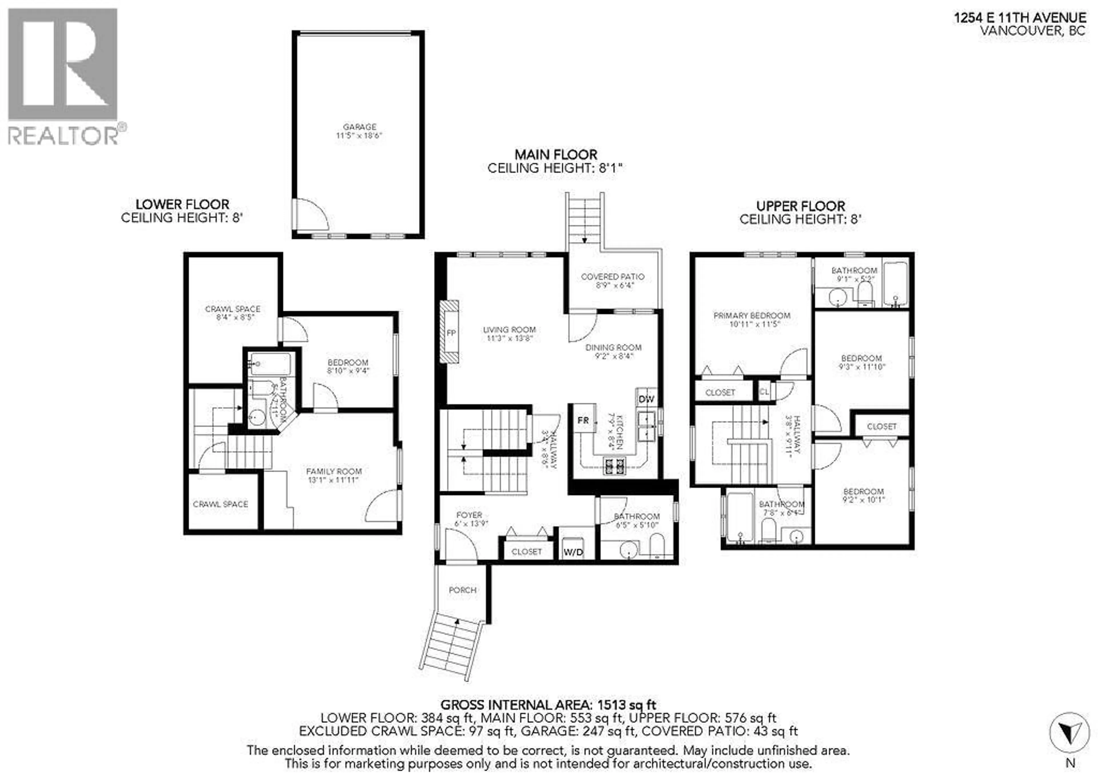 Floor plan for 1254 11TH AVENUE, Vancouver British Columbia V5T2G3