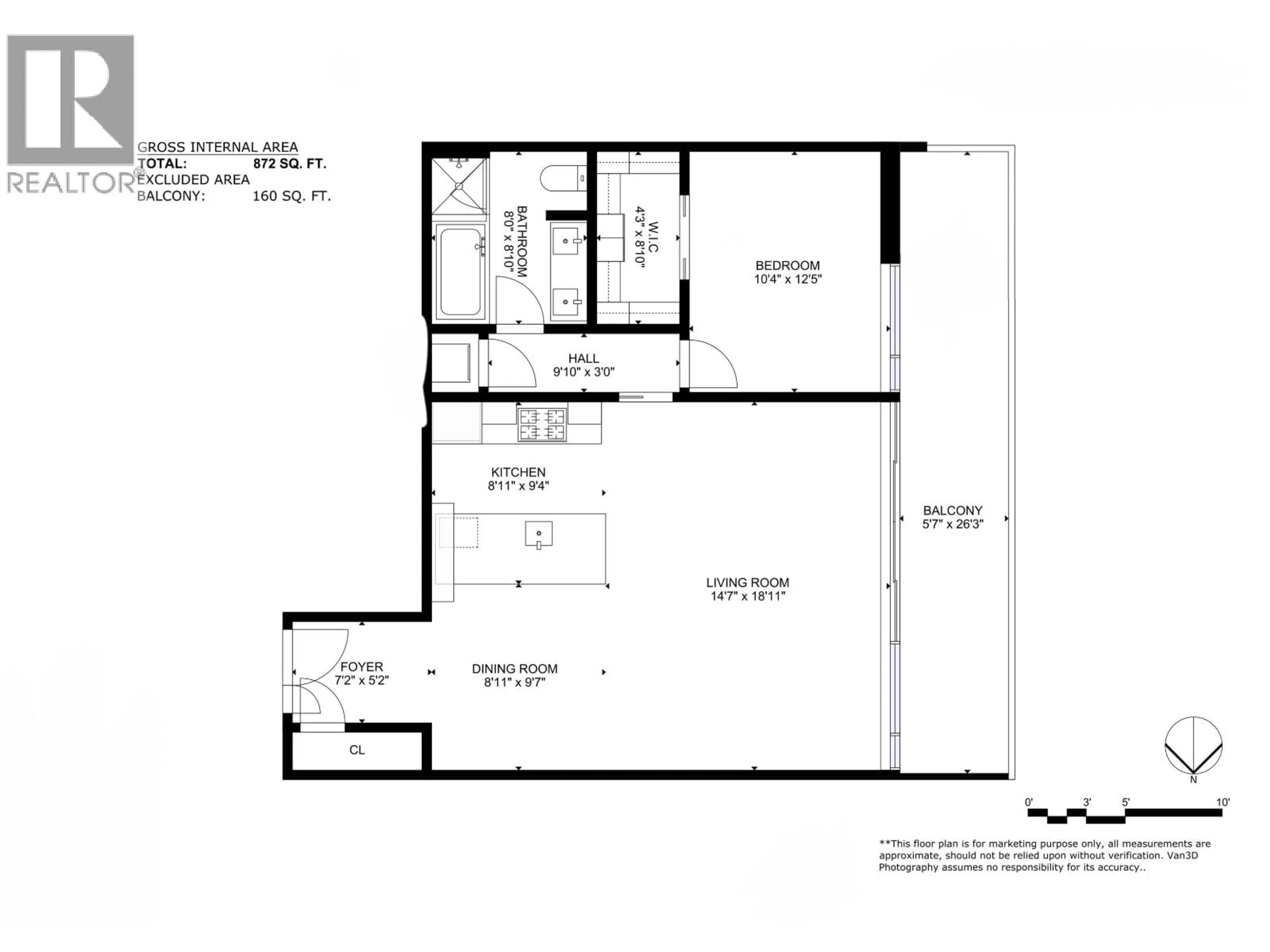 Floor plan for 309 - 5177 BRIGHOUSE WAY, Richmond British Columbia V7C0A7