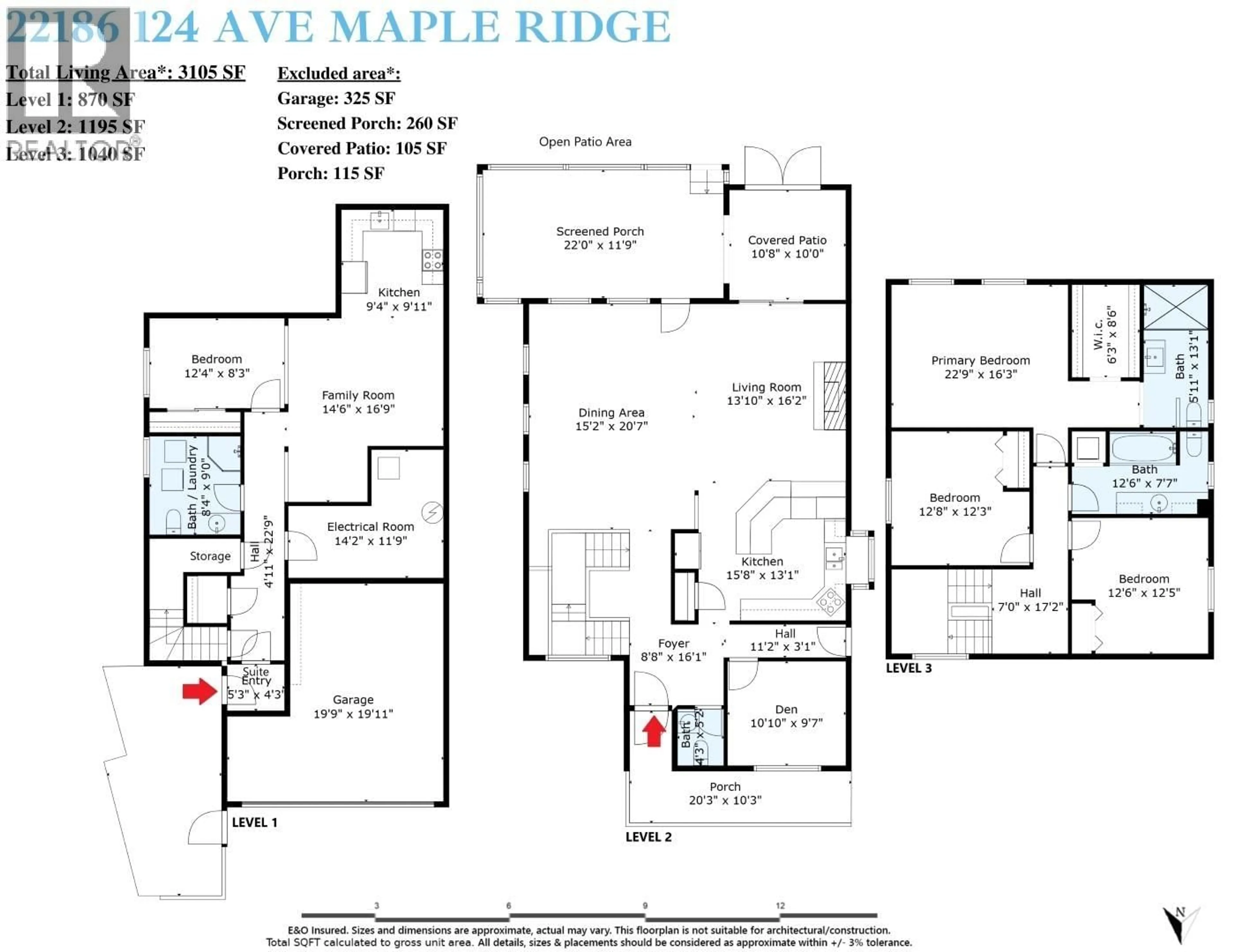 Floor plan for 22186 124TH AVENUE, Maple Ridge British Columbia V2X4J3