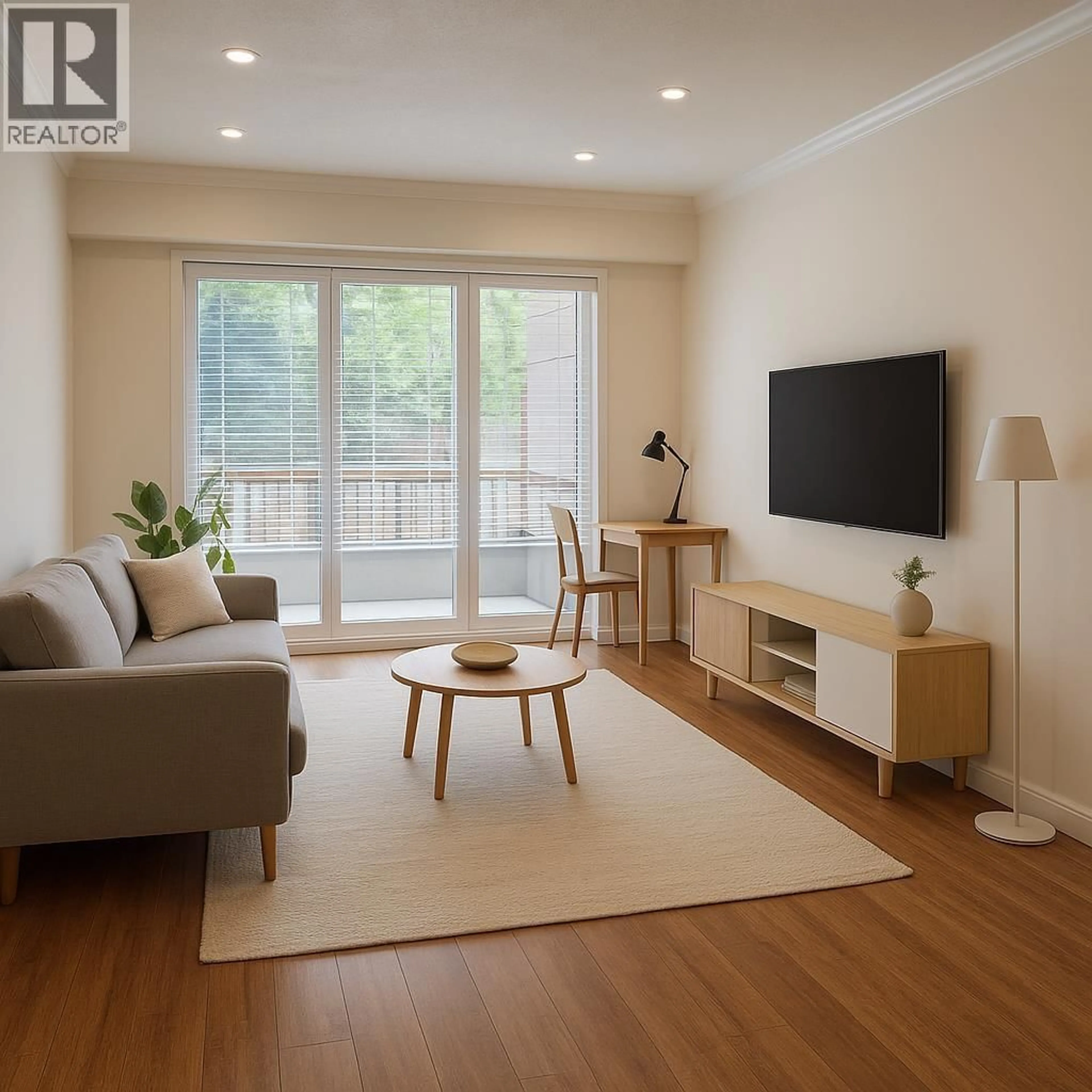 Living room with furniture, wood/laminate floor for 111 - 3787 4TH AVENUE, Vancouver British Columbia V6R1P4