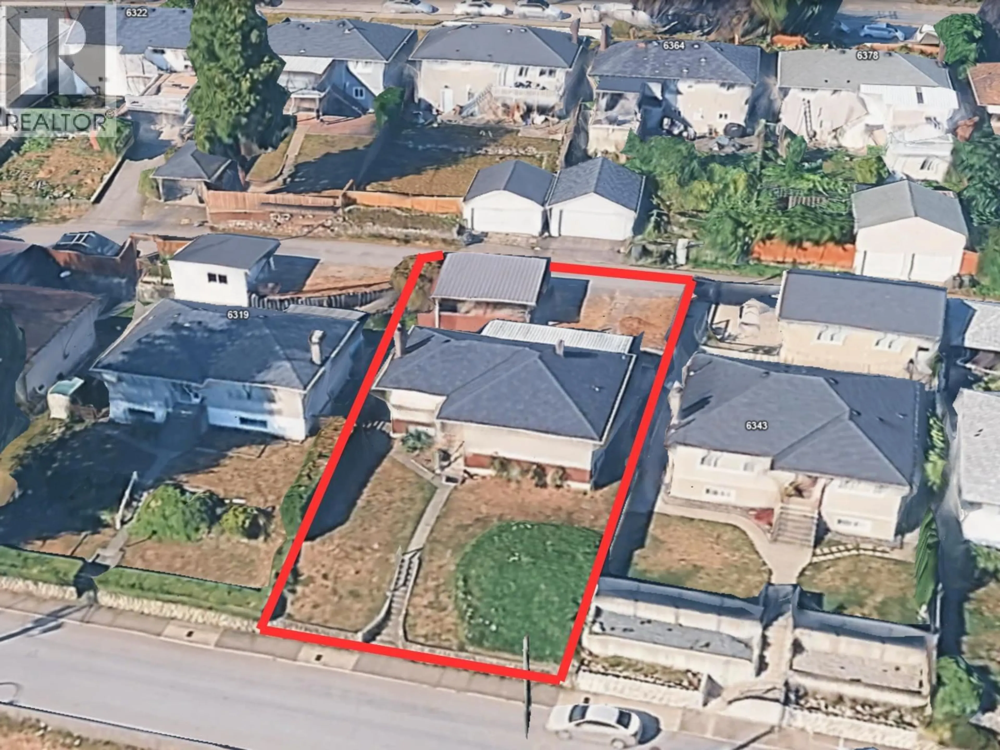 A pic from outside/outdoor area/front of a property/back of a property/a pic from drone, street for 6331 LOUGHEED HIGHWAY, Burnaby British Columbia V5B3A1