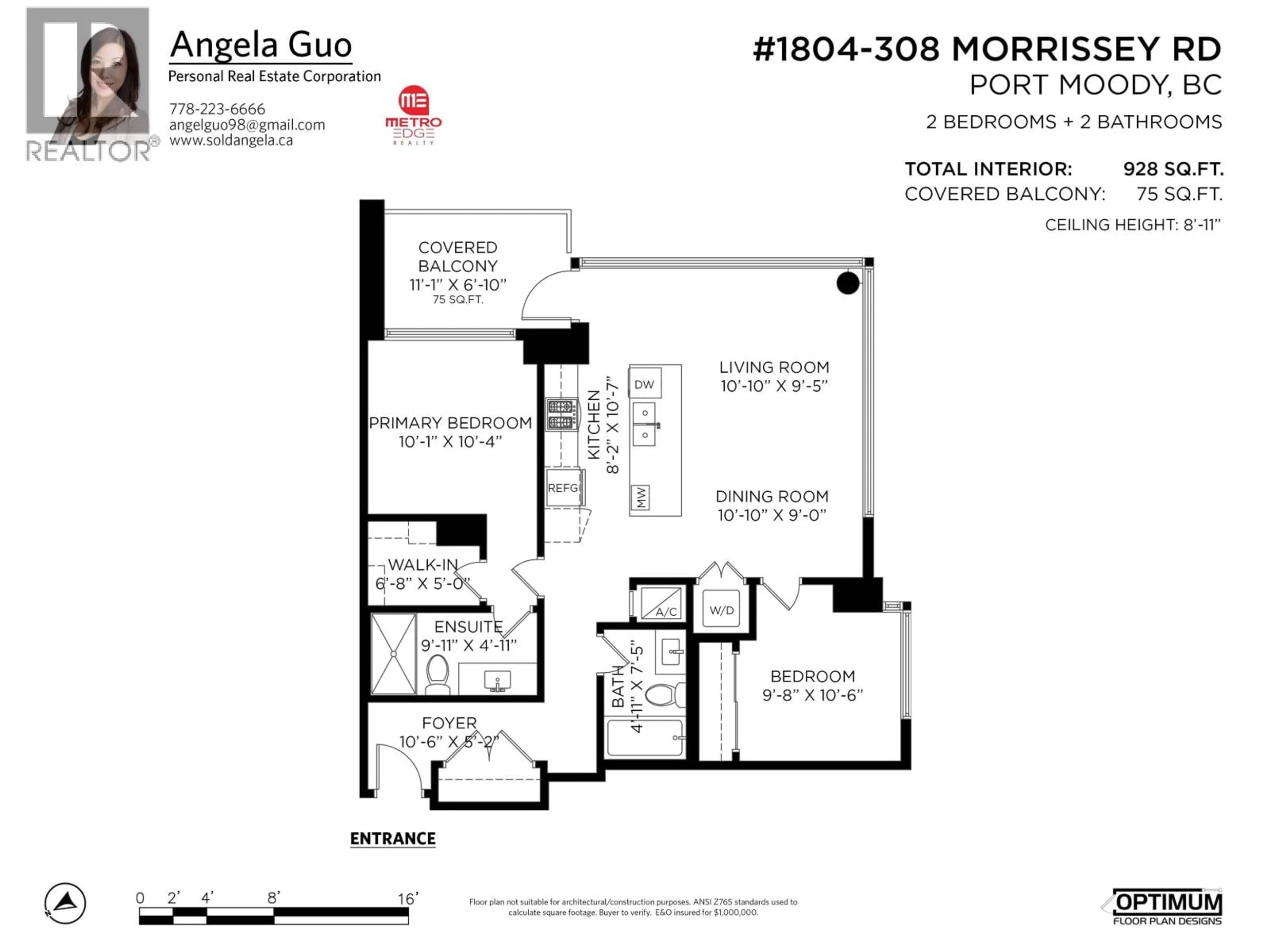 Floor plan for 1804 - 308 MORRISSEY ROAD, Port Moody British Columbia V3H0M2