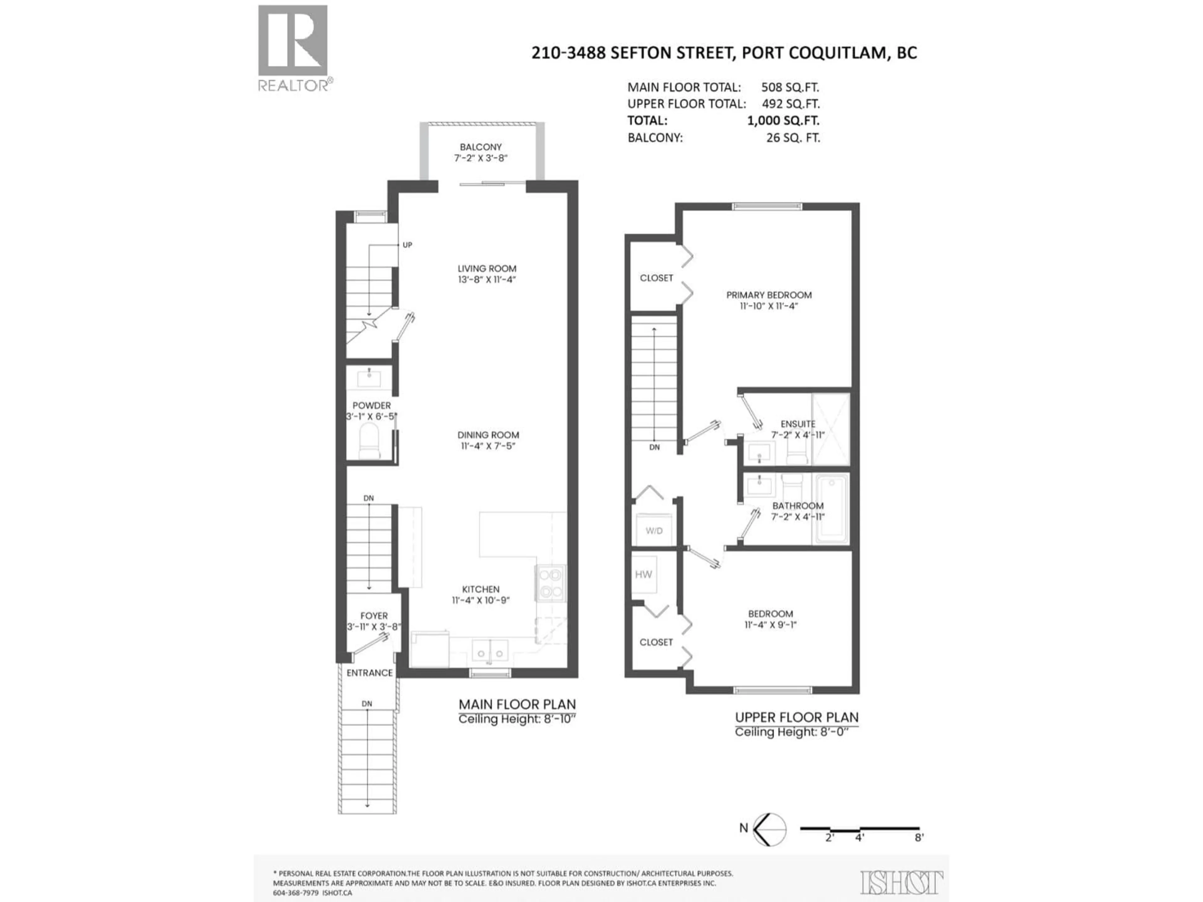 Floor plan for 210 - 3488 SEFTON STREET, Port Coquitlam British Columbia V3B3R2