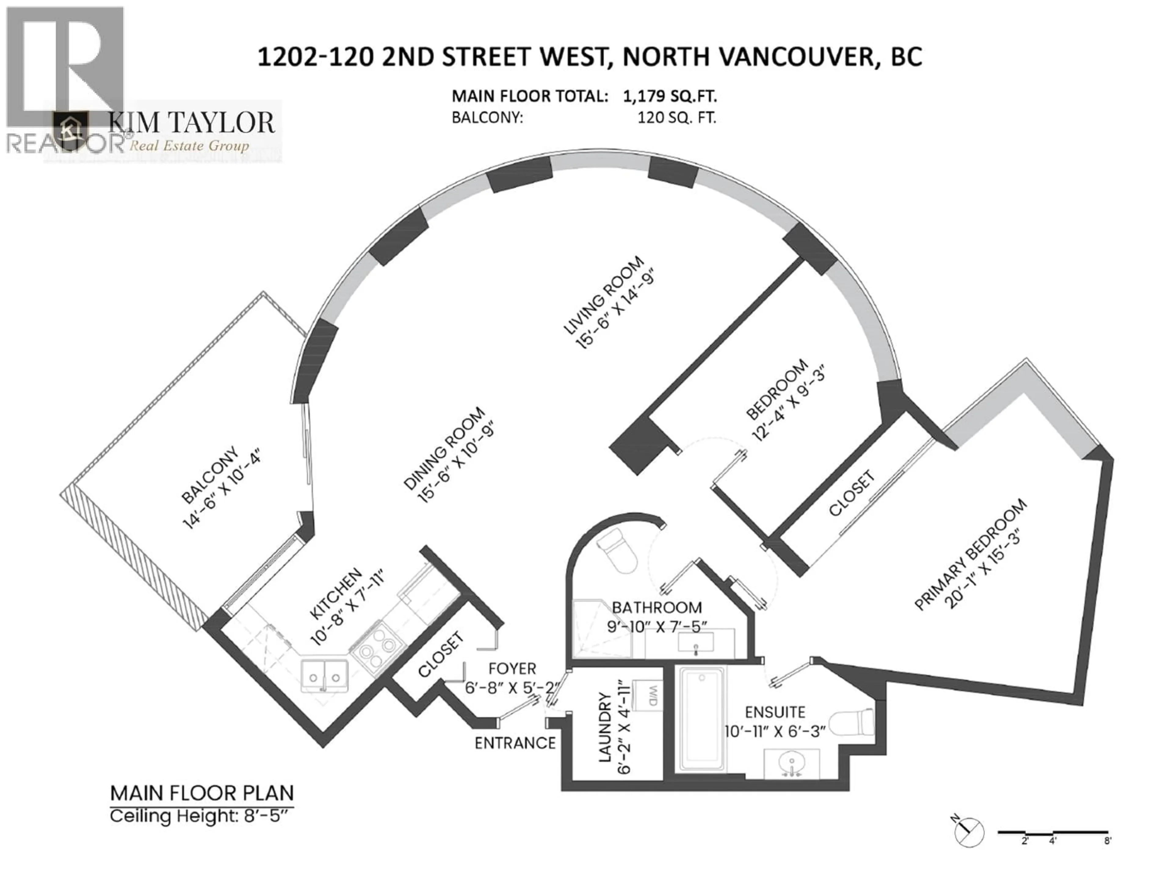 Floor plan for 1202 - 120 2ND STREET, North Vancouver British Columbia V7M1C3