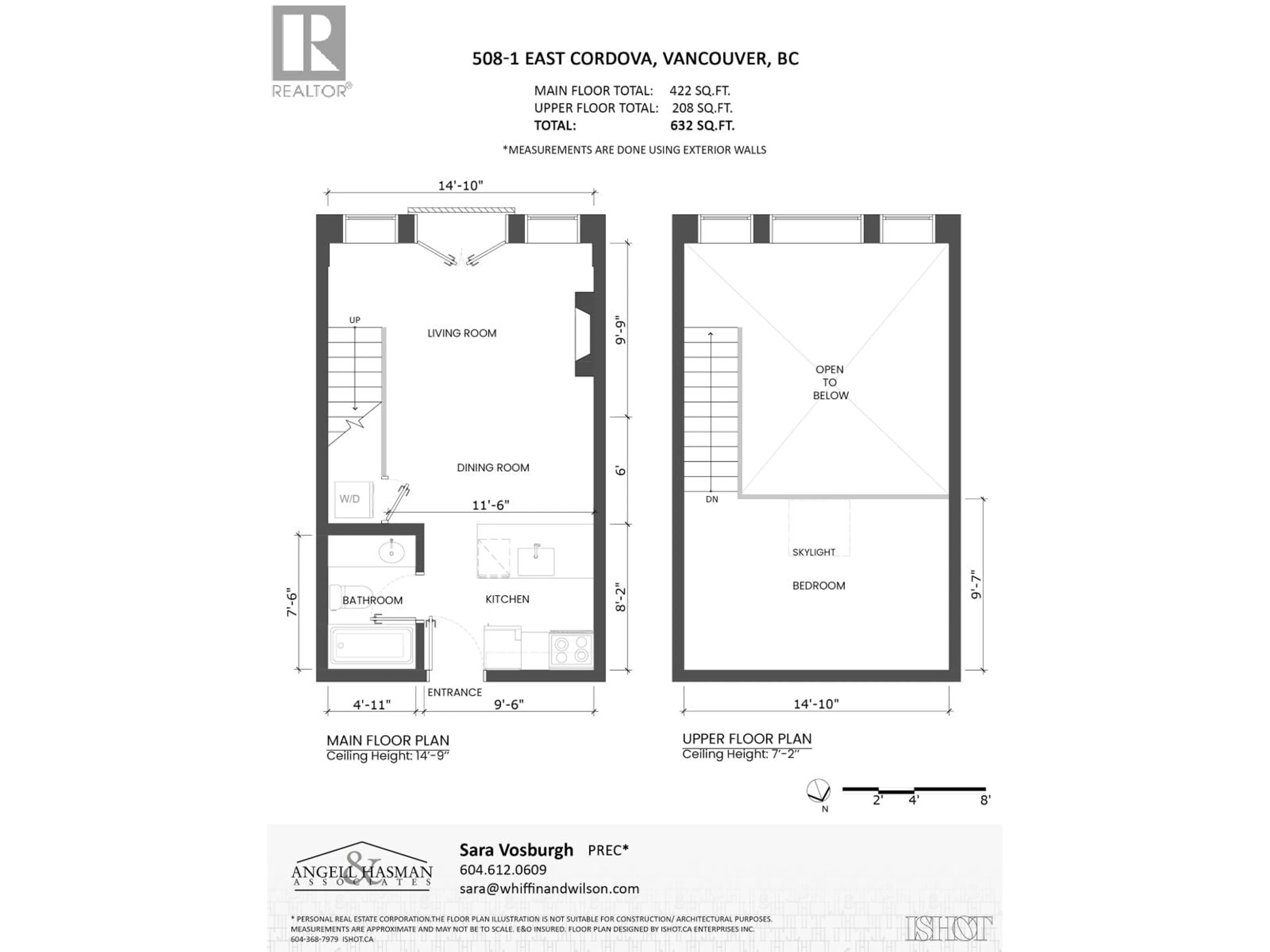 Floor plan for 508 - 1 CORDOVA STREET, Vancouver British Columbia V6A4H3
