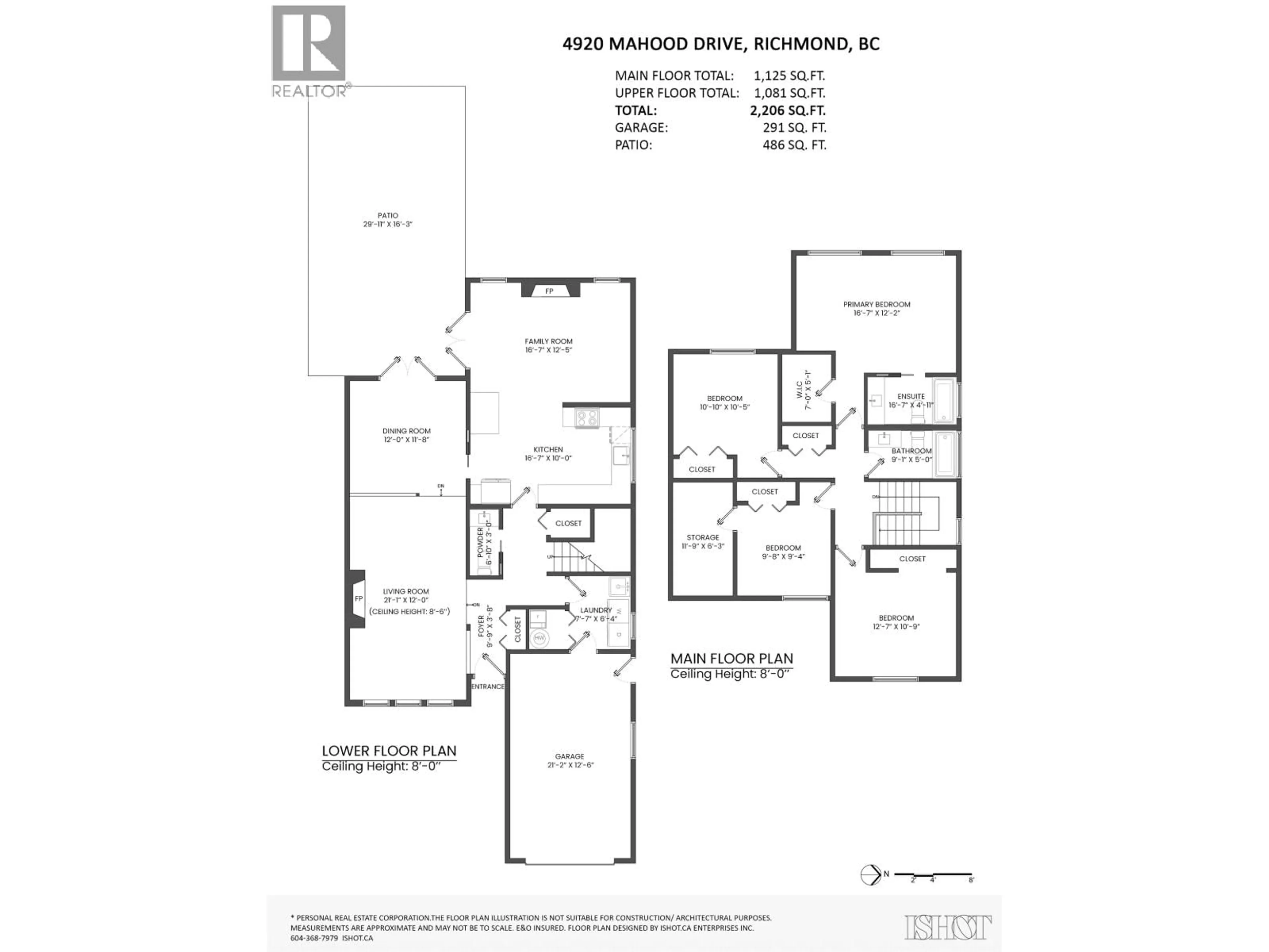 Floor plan for 4920 MAHOOD DRIVE, Richmond British Columbia V7E5C4