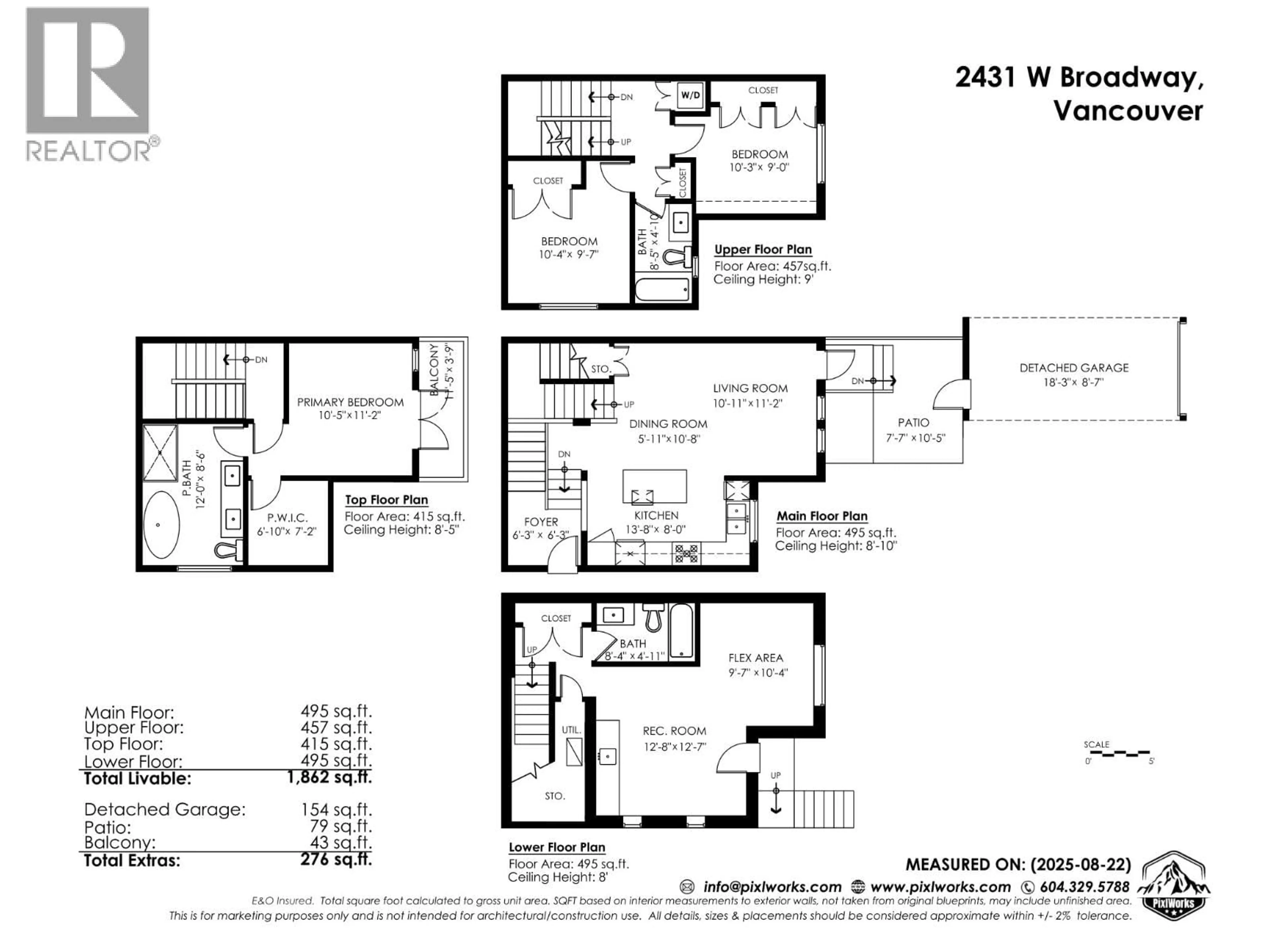 Floor plan for 2431 BROADWAY STREET, Vancouver British Columbia V6K2E8