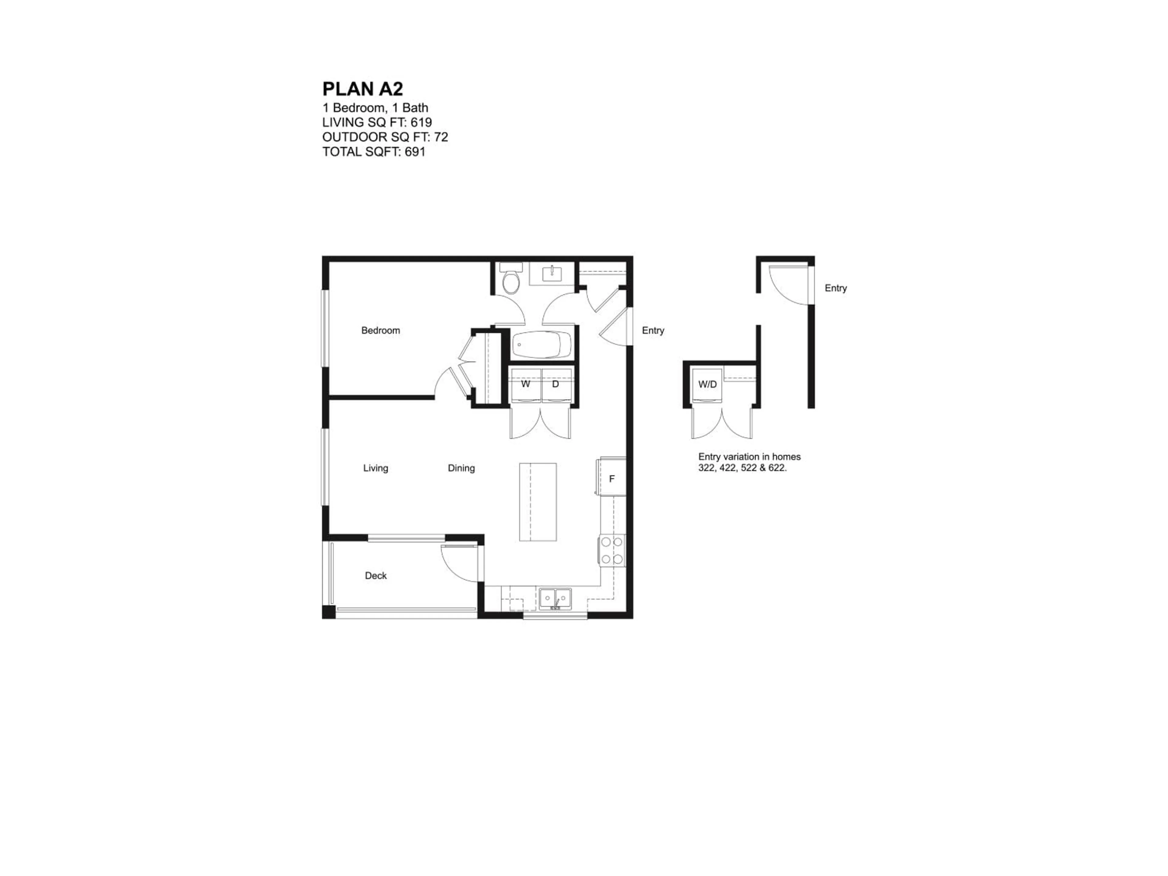 Floor plan for 522 - 8117 200A, Langley British Columbia V2Y3W9