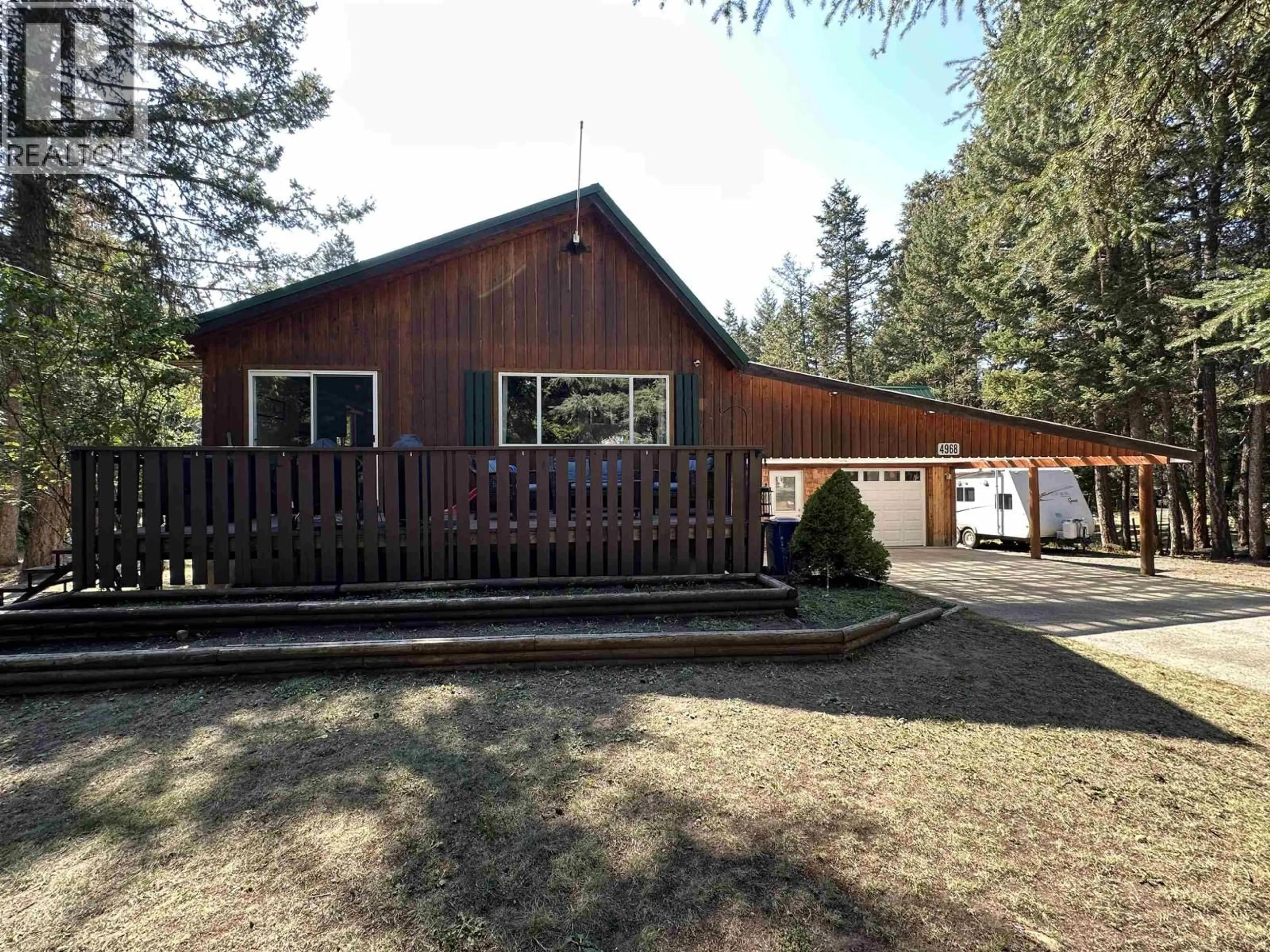 A pic from outside/outdoor area/front of a property/back of a property/a pic from drone, unknown for 4968 MONICAL ROAD, 108 Mile Ranch British Columbia V0K2Z0