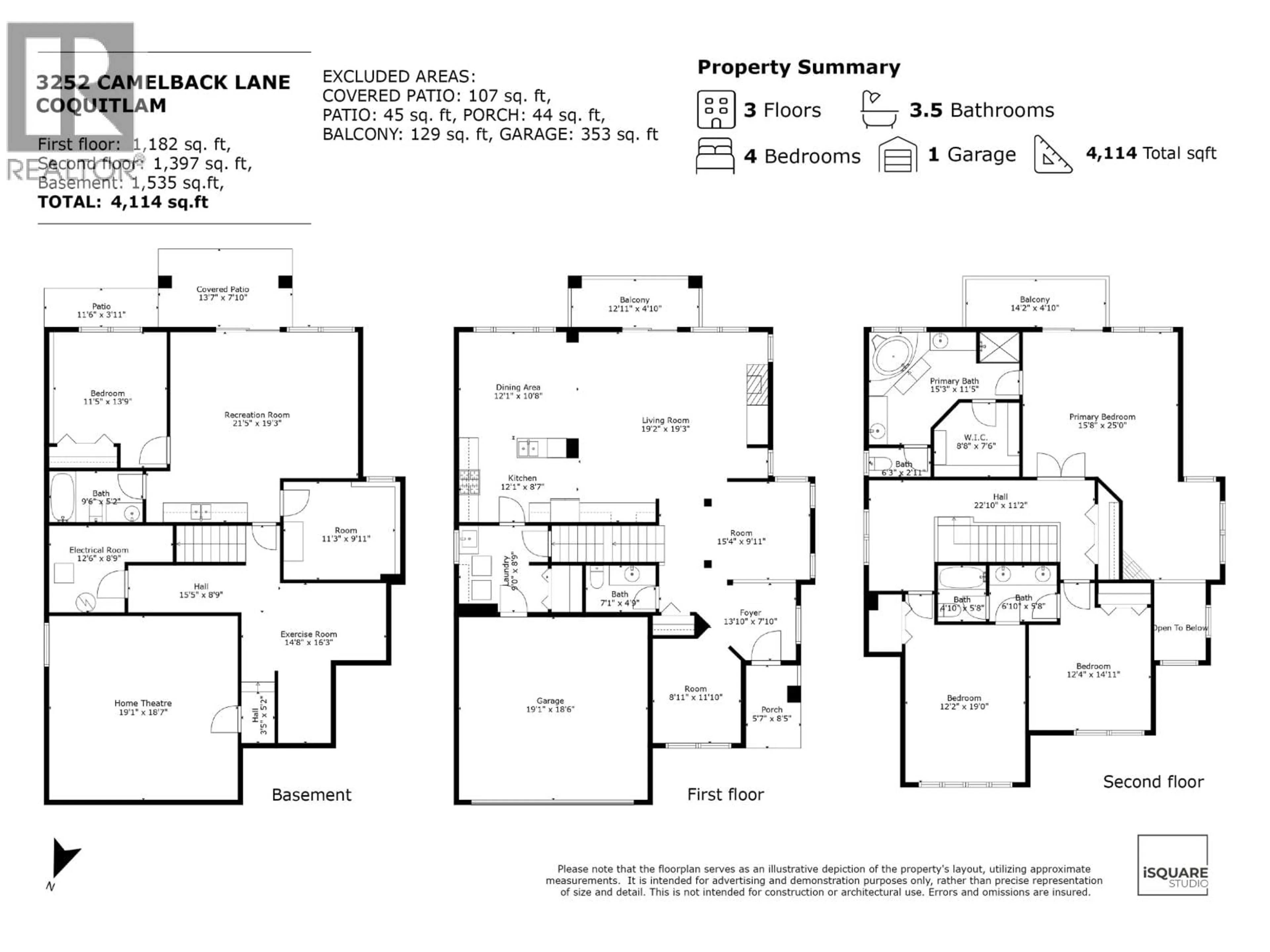 Floor plan for 3252 CAMELBACK LANE, Coquitlam British Columbia V3E3R1