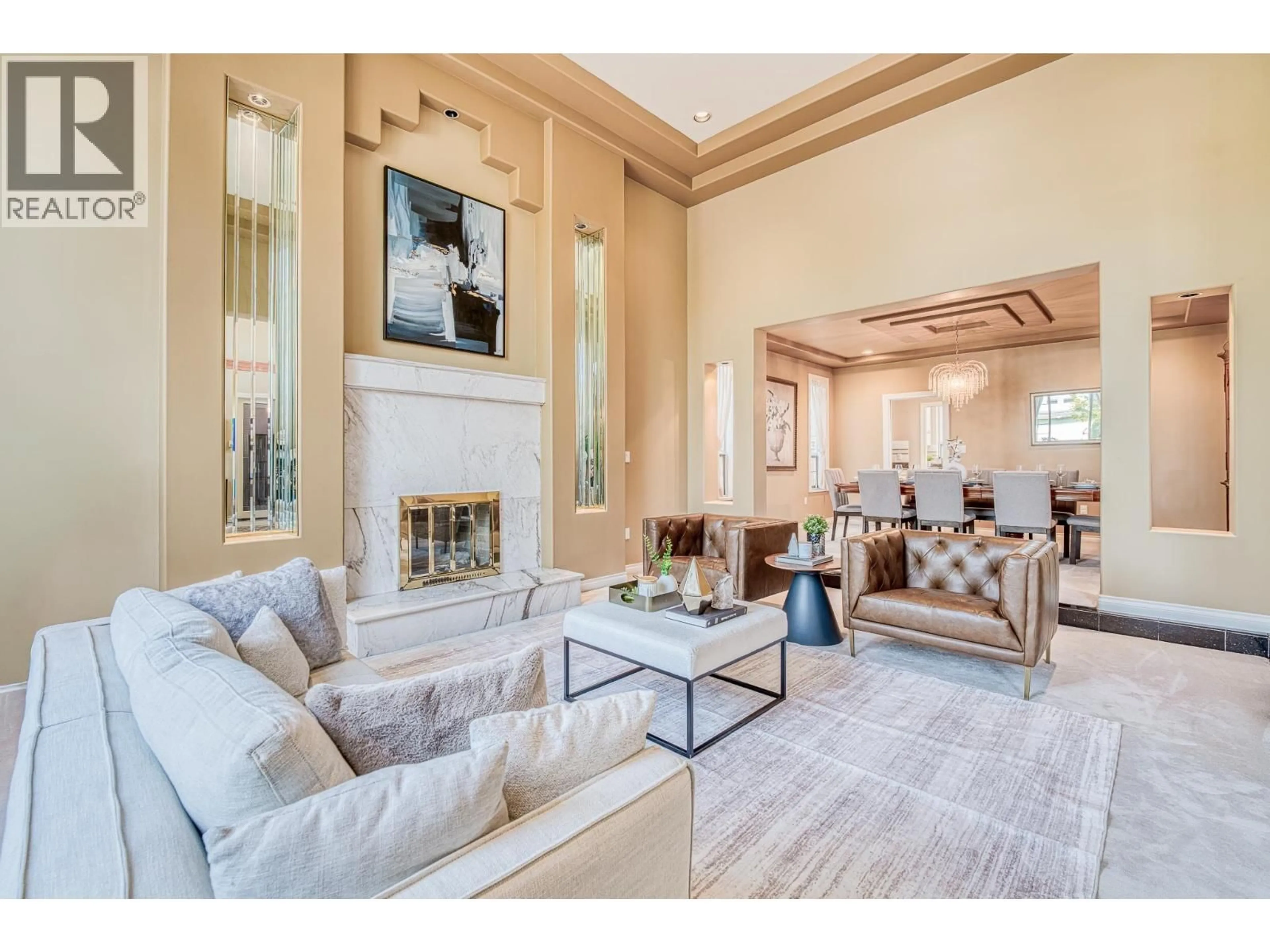 Living room with furniture, ceramic/tile floor for 3660 GRANVILLE AVENUE, Richmond British Columbia V7C1C9