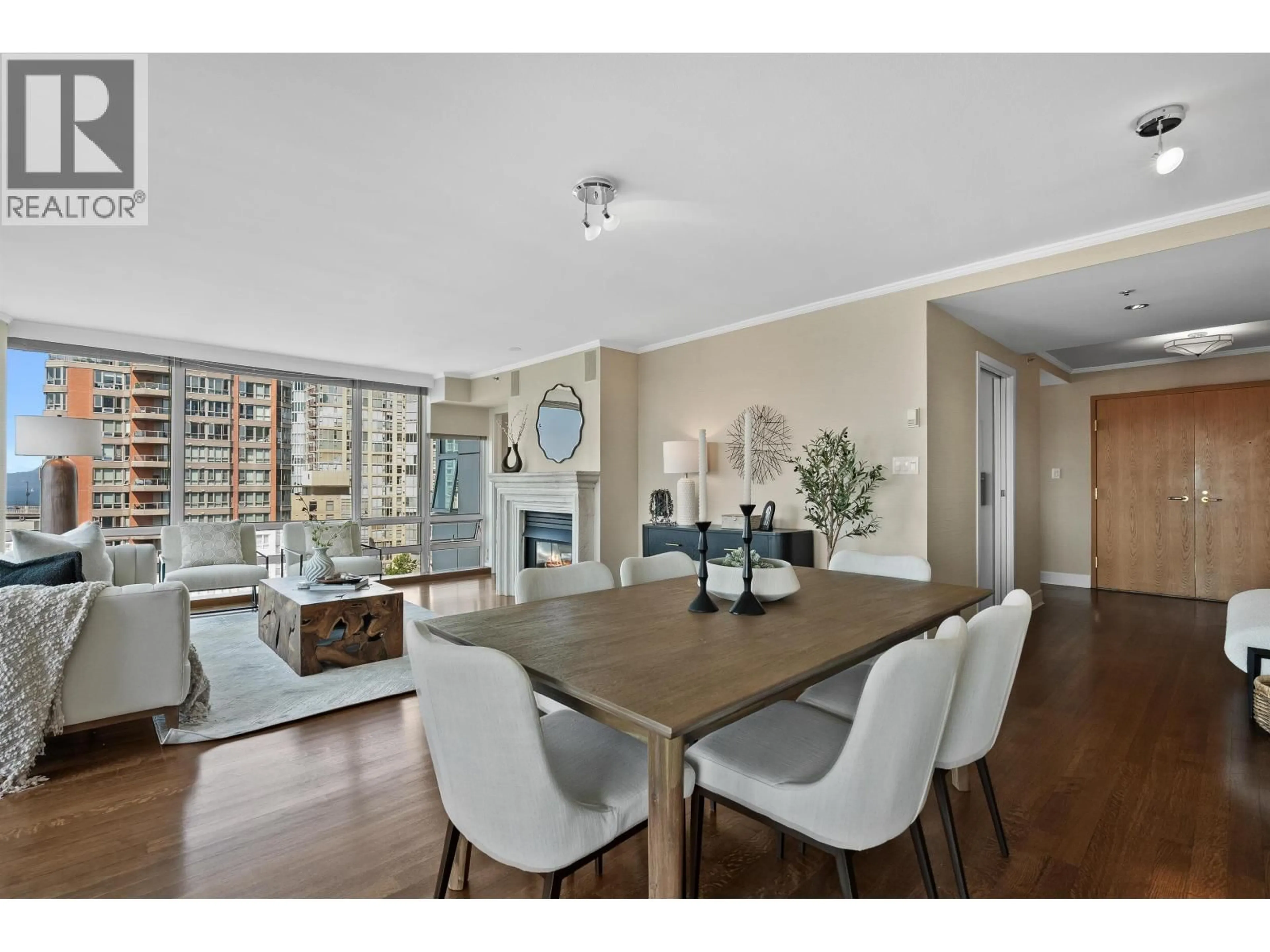 Dining room, wood/laminate floor for 1301 - 1501 HOWE STREET, Vancouver British Columbia V6Z2P8