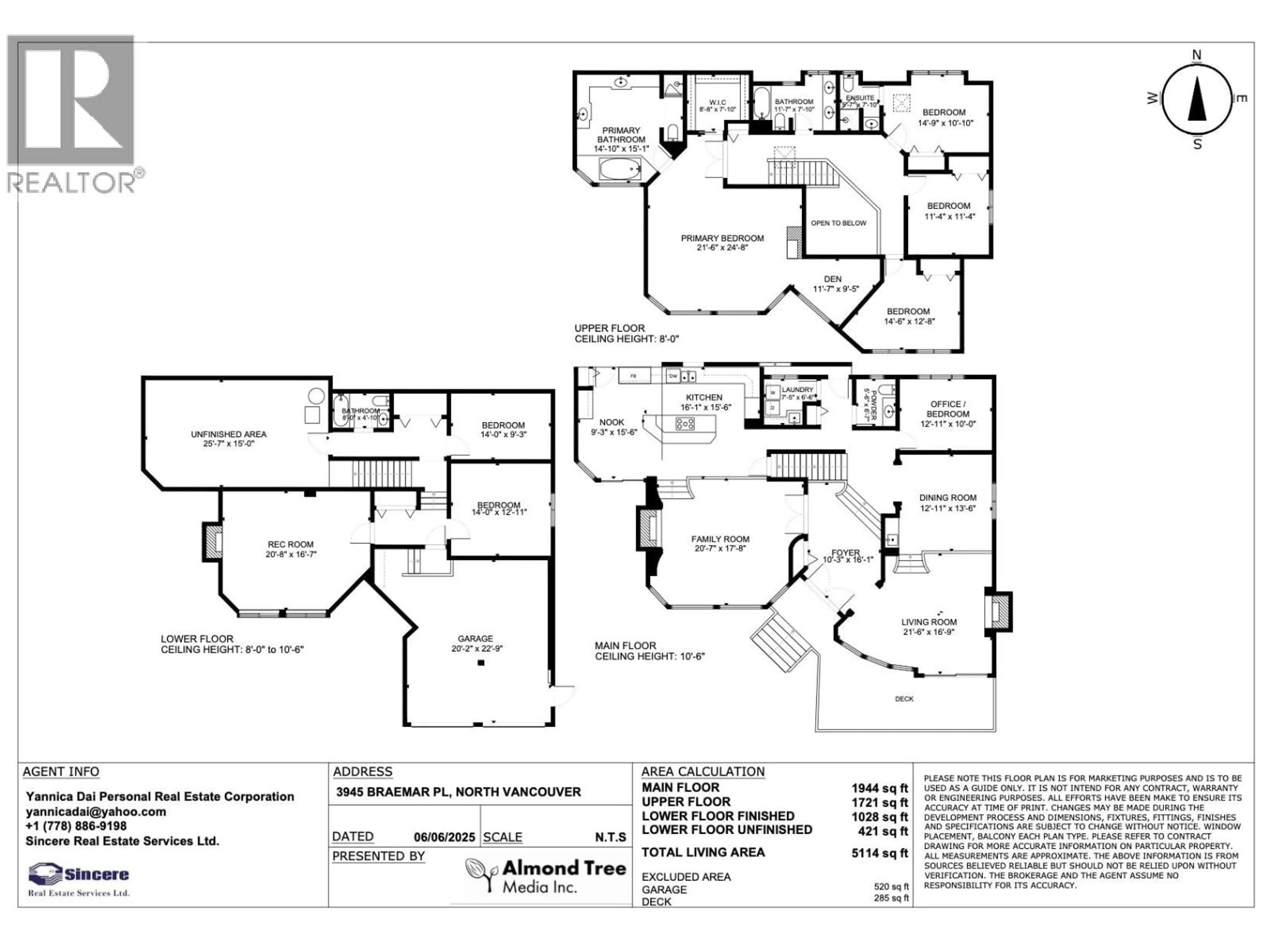 Floor plan for 3945 BRAEMAR PLACE, North Vancouver British Columbia V7N4M8
