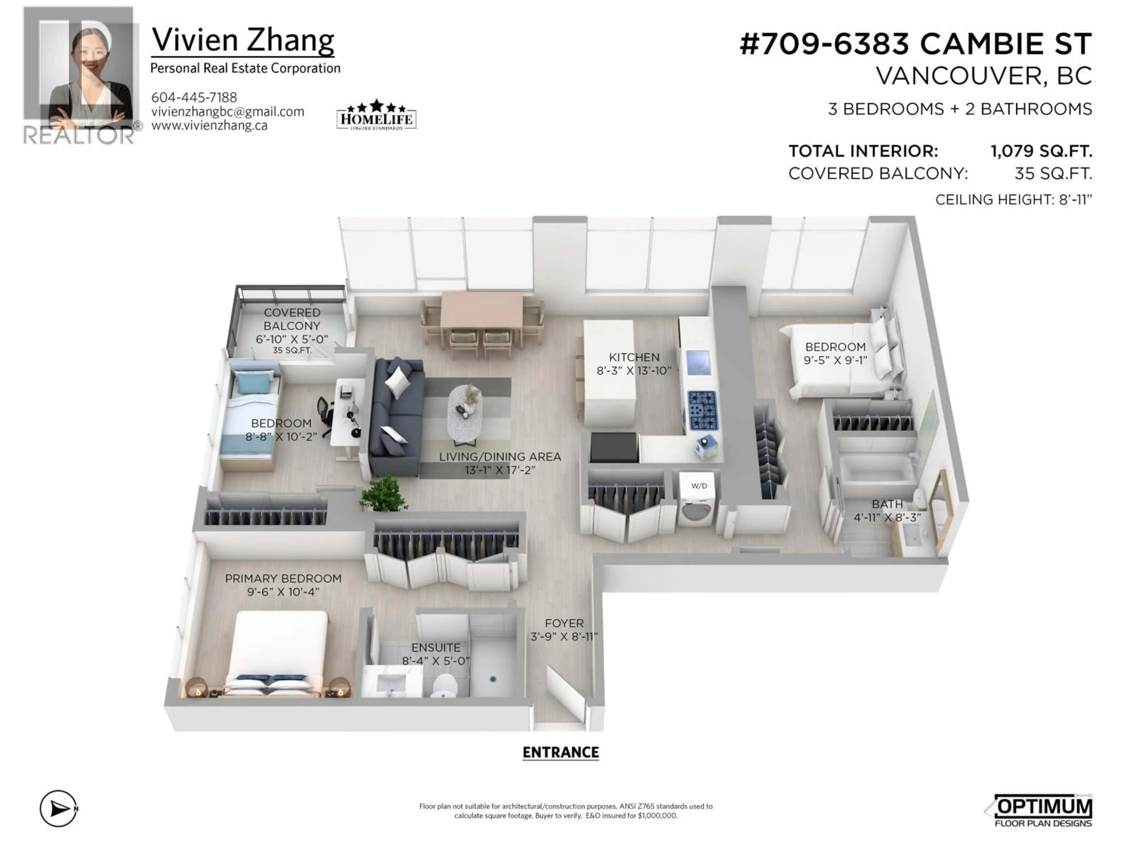 Floor plan for 709 - 6383 CAMBIE STREET, Vancouver British Columbia V5Z3B2