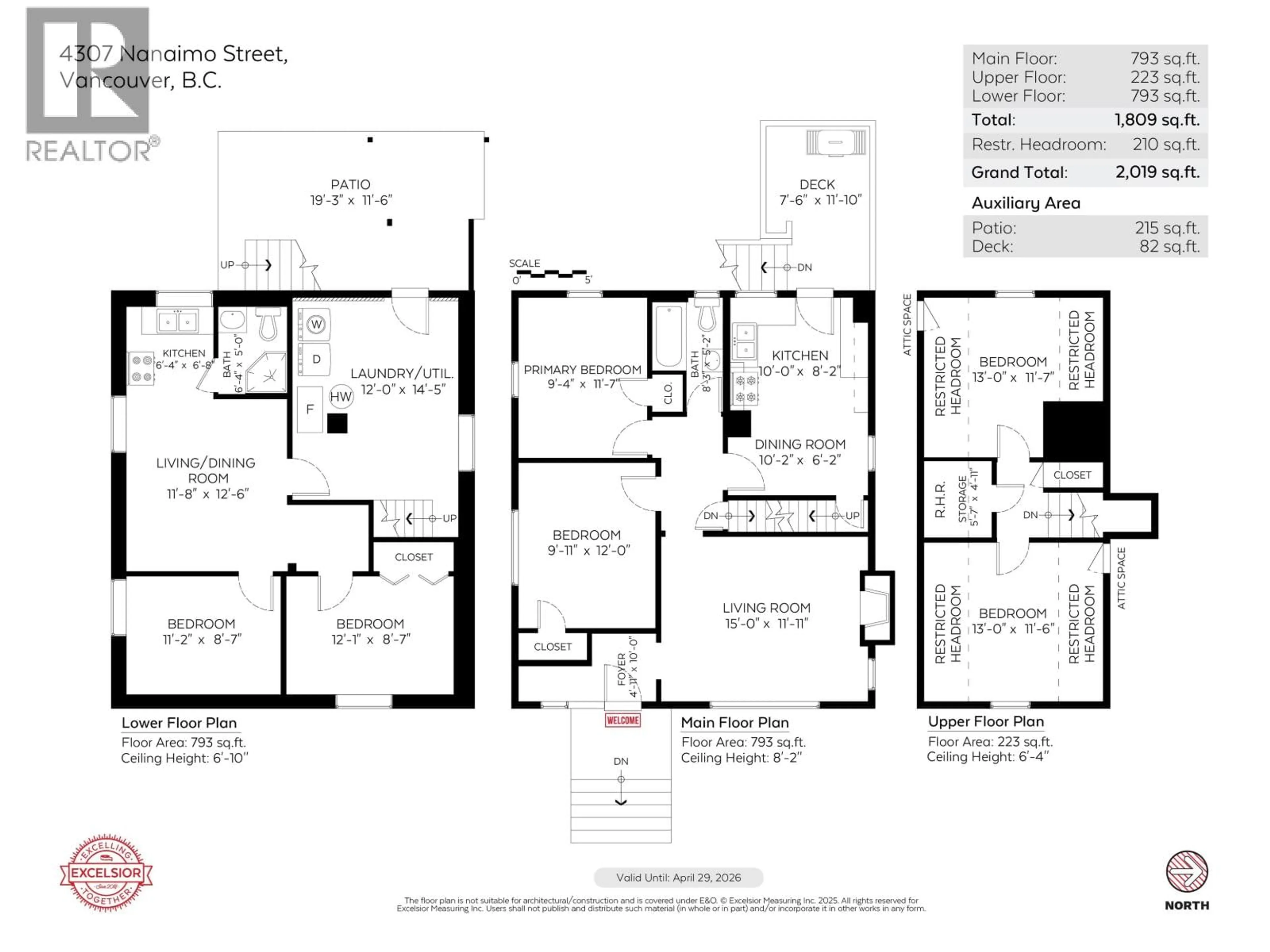 Floor plan for 4307 NANAIMO STREET, Vancouver British Columbia V5N5H9