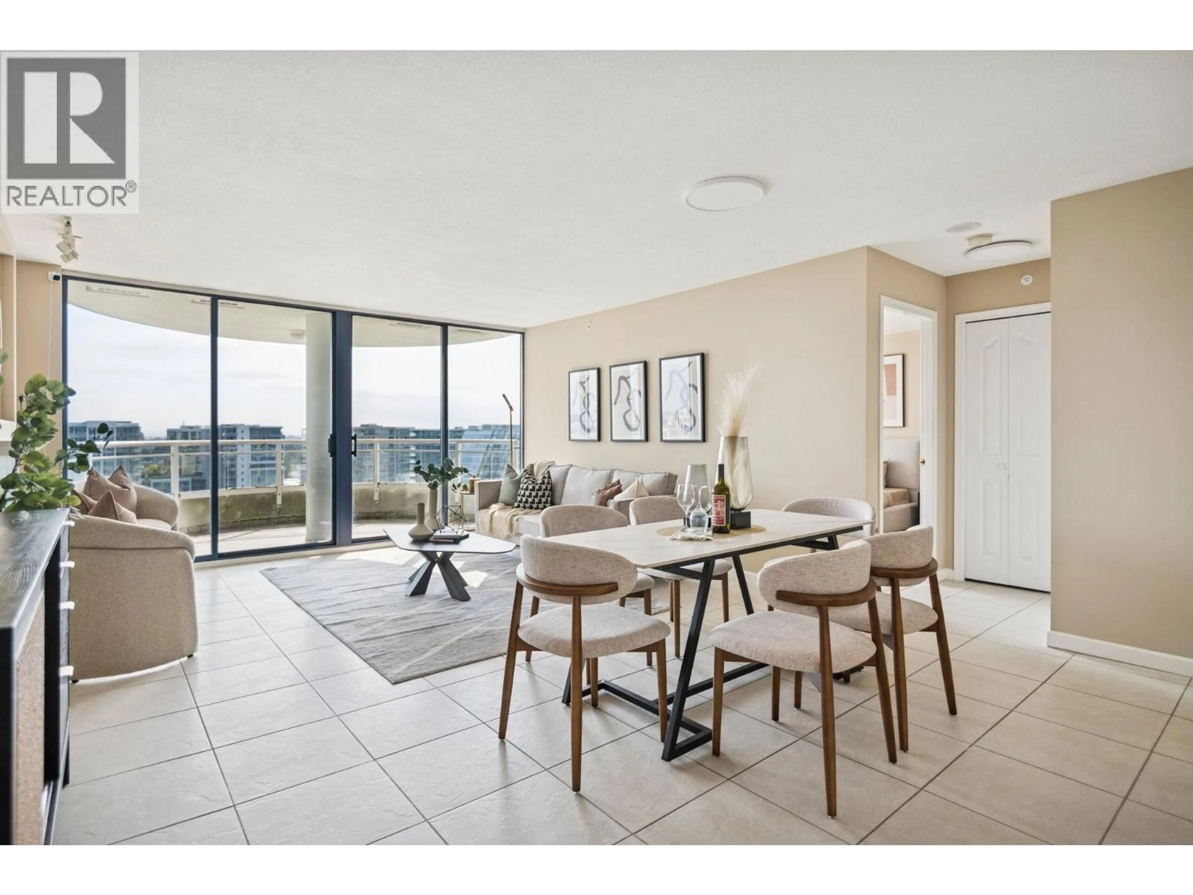Living room with furniture, ceramic/tile floor for 1605 - 6088 MINORU BOULEVARD, Richmond British Columbia V6Y4A8