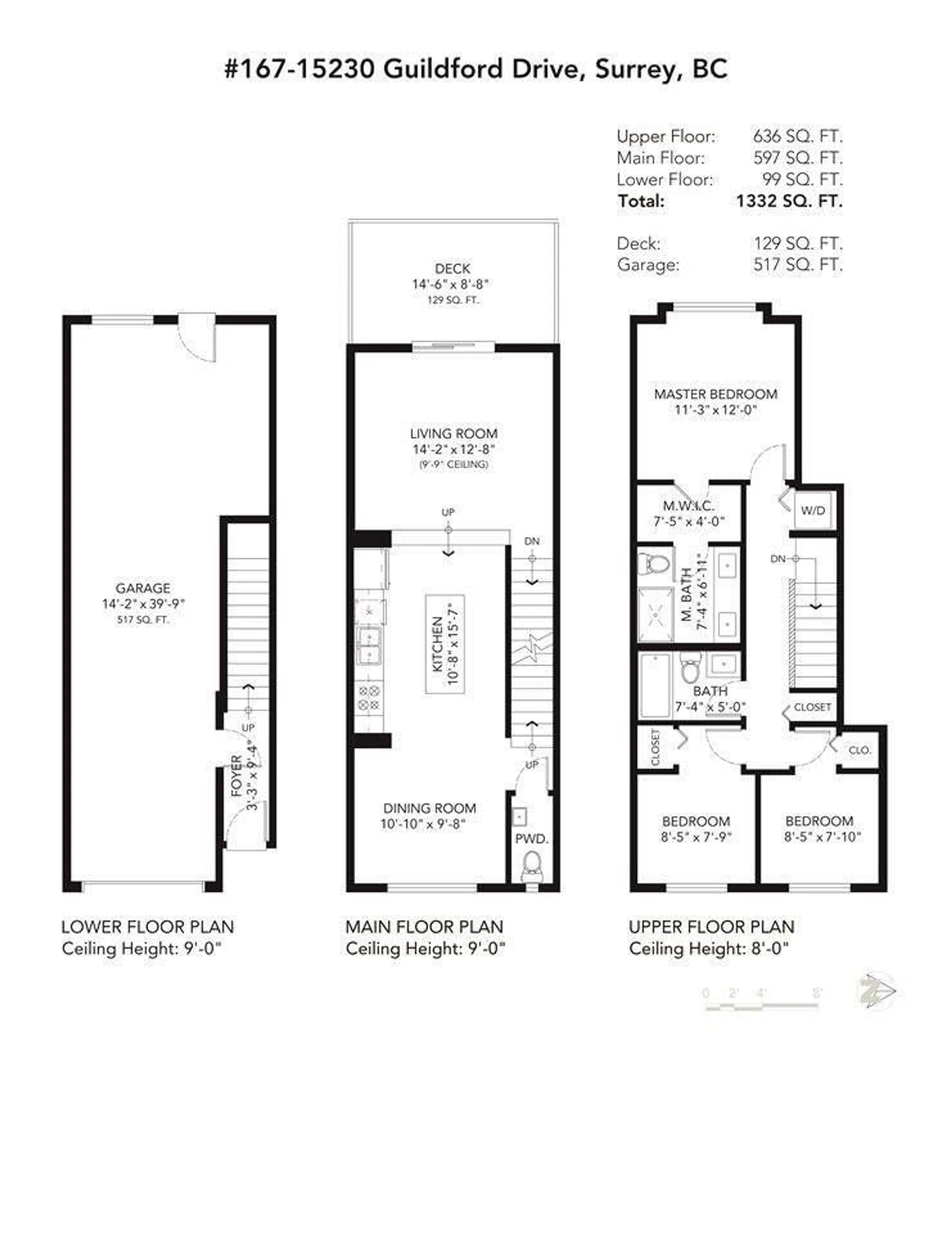 Floor plan for 165 - 15230 GUILDFORD, Surrey British Columbia V3R0C8