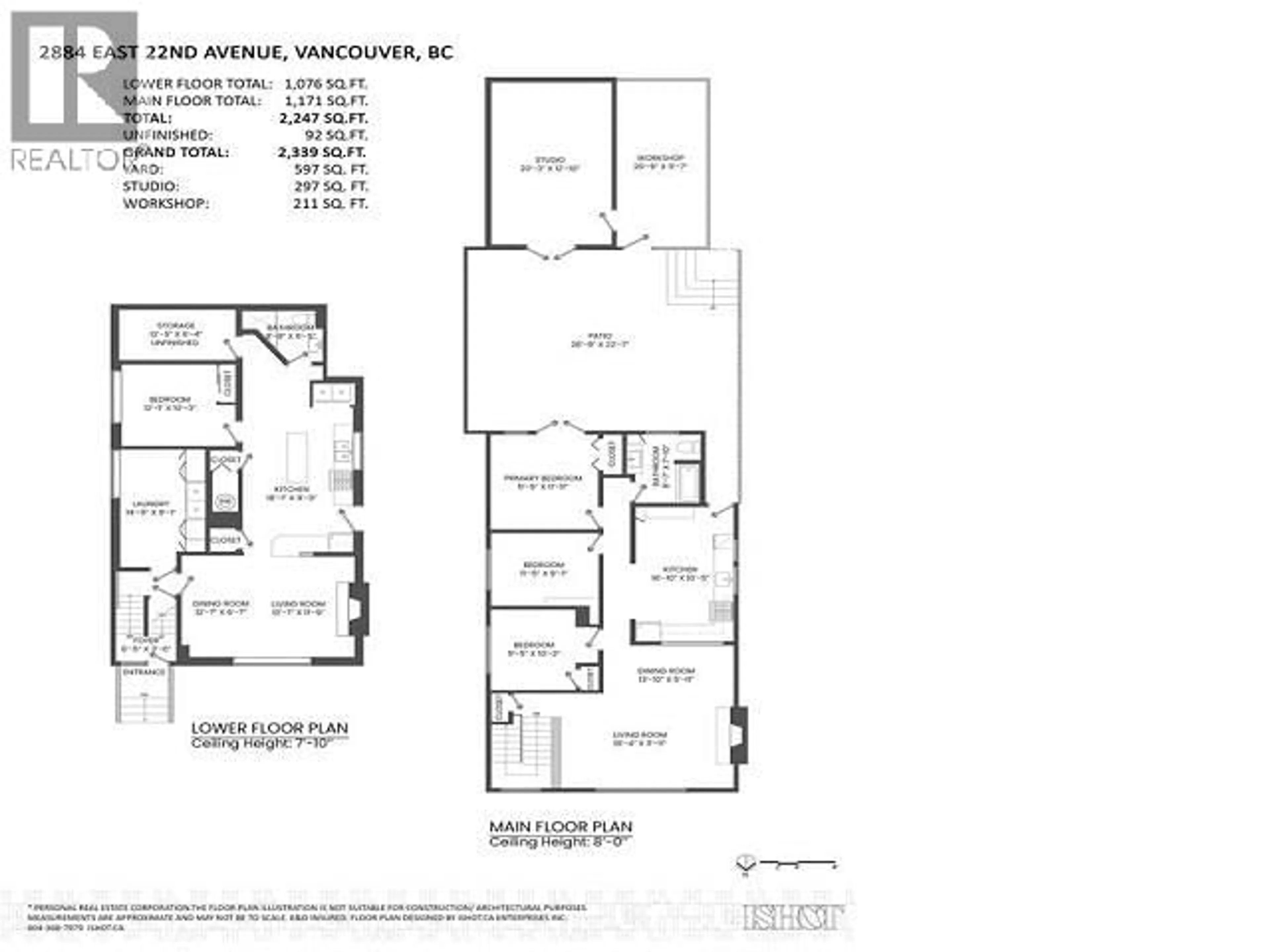Floor plan for 2884 22ND AVENUE, Vancouver British Columbia V5M2Y2