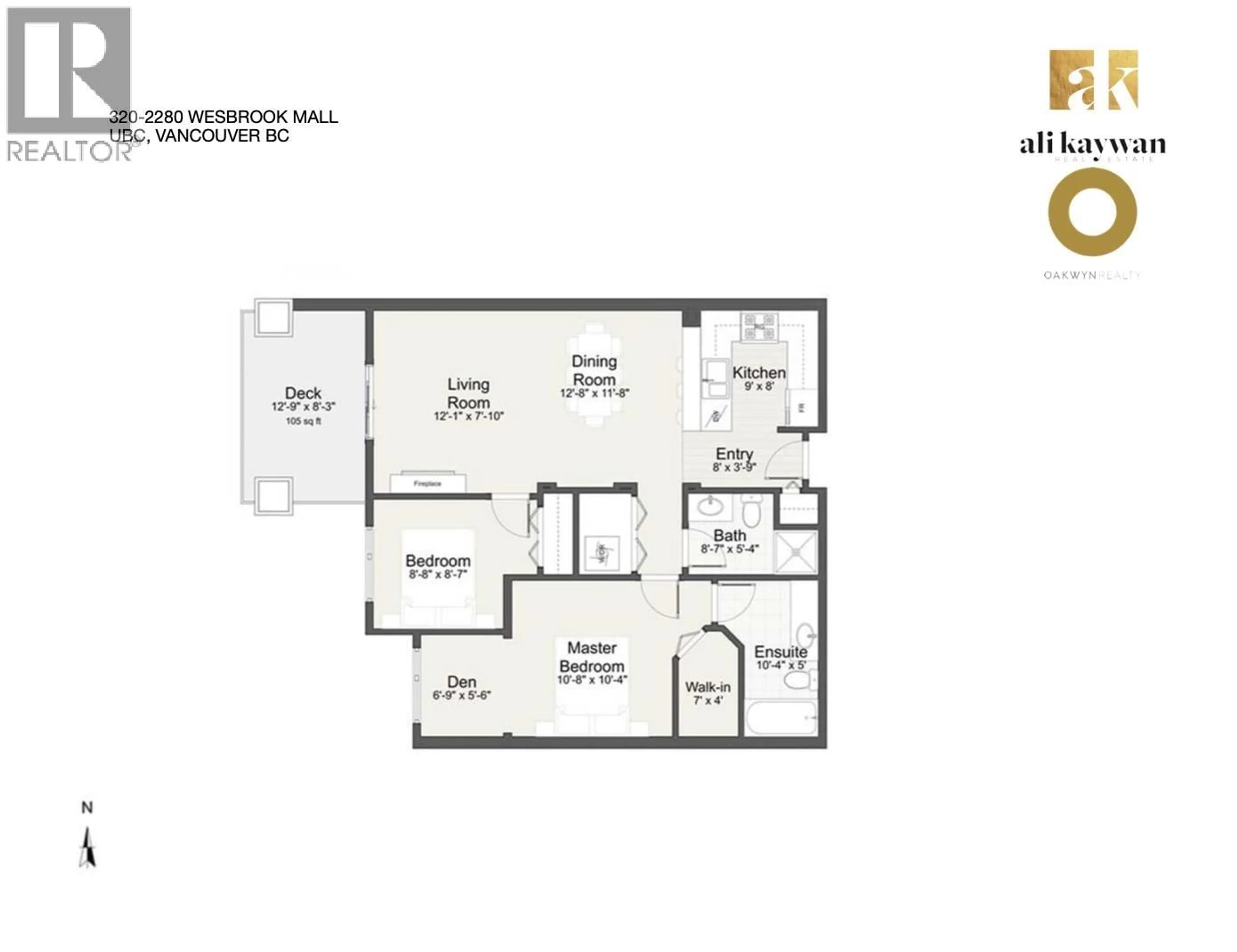 Floor plan for 320 - 2280 WESBROOK MALL, Vancouver British Columbia V6T2K3