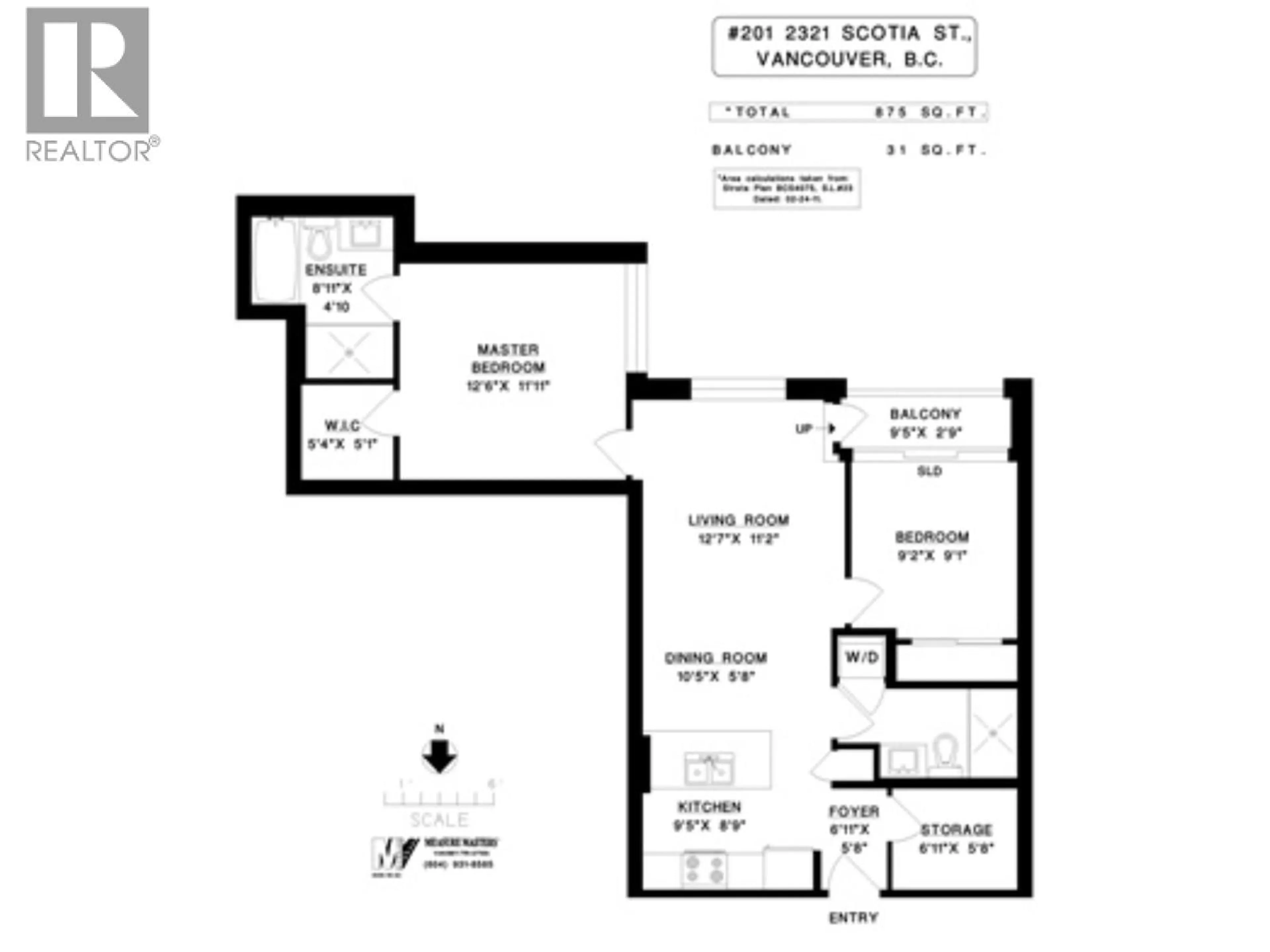 Floor plan for 201 - 2321 SCOTIA ST. STREET, Vancouver British Columbia V5T0A8