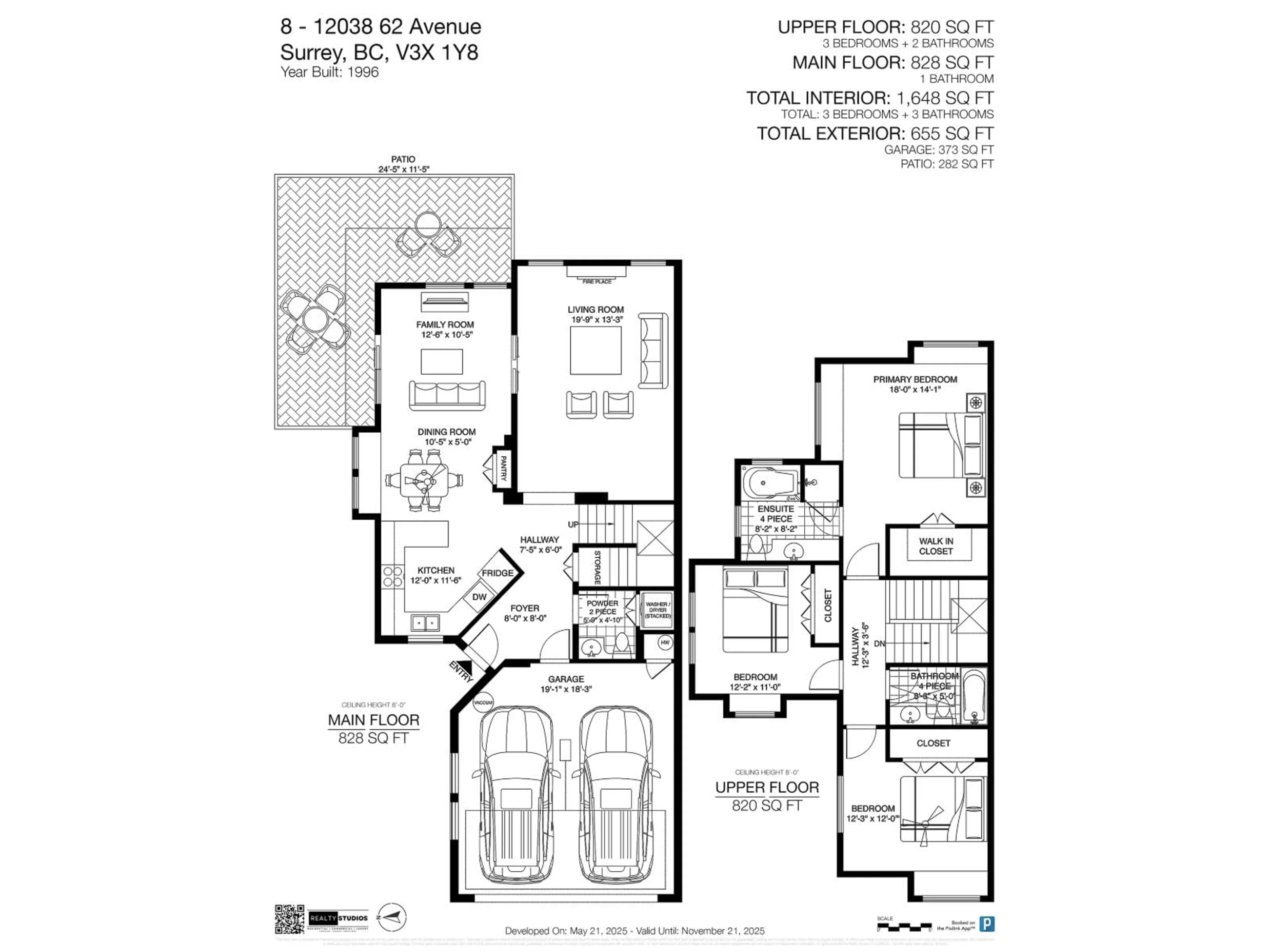 Floor plan for 8 - 12038 62, Surrey British Columbia V3X3L2