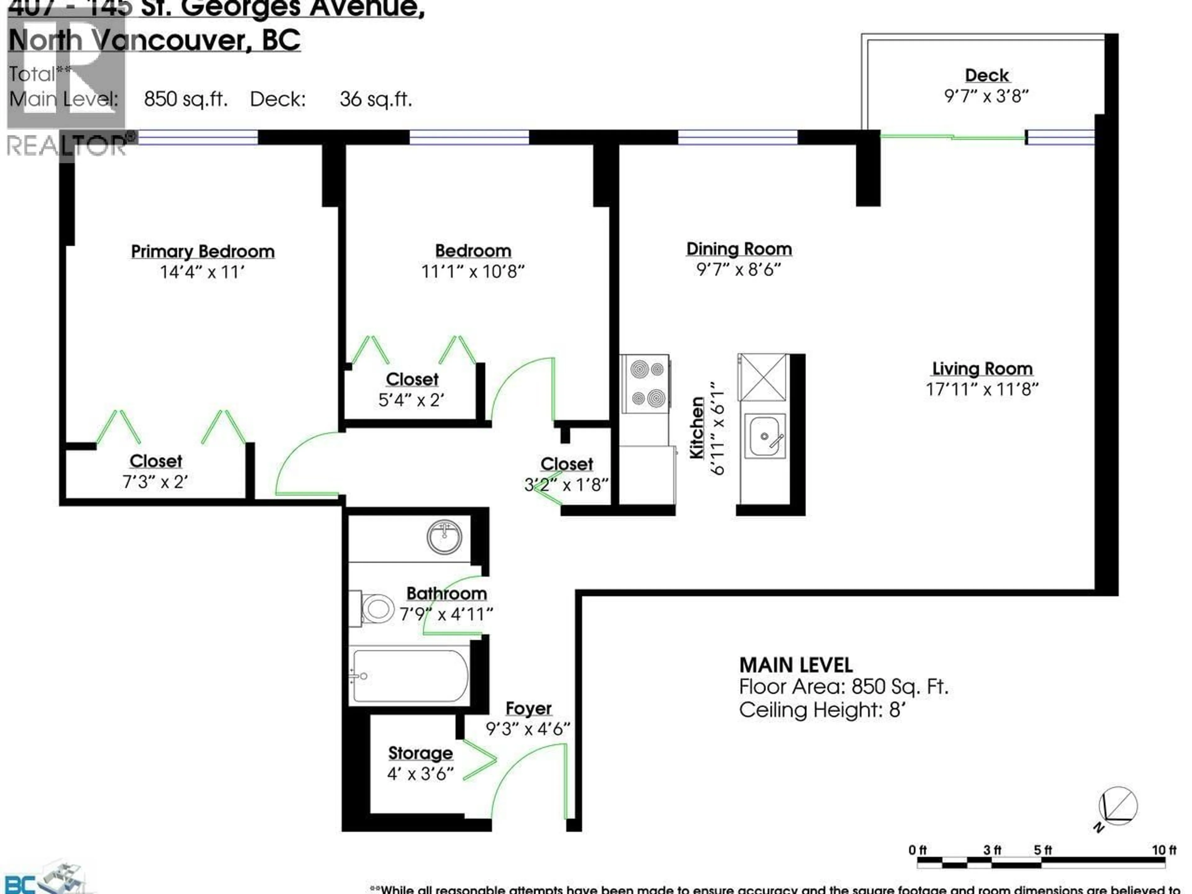 Floor plan for 407 - 145 ST. GEORGES AVENUE, North Vancouver British Columbia V7L3G8