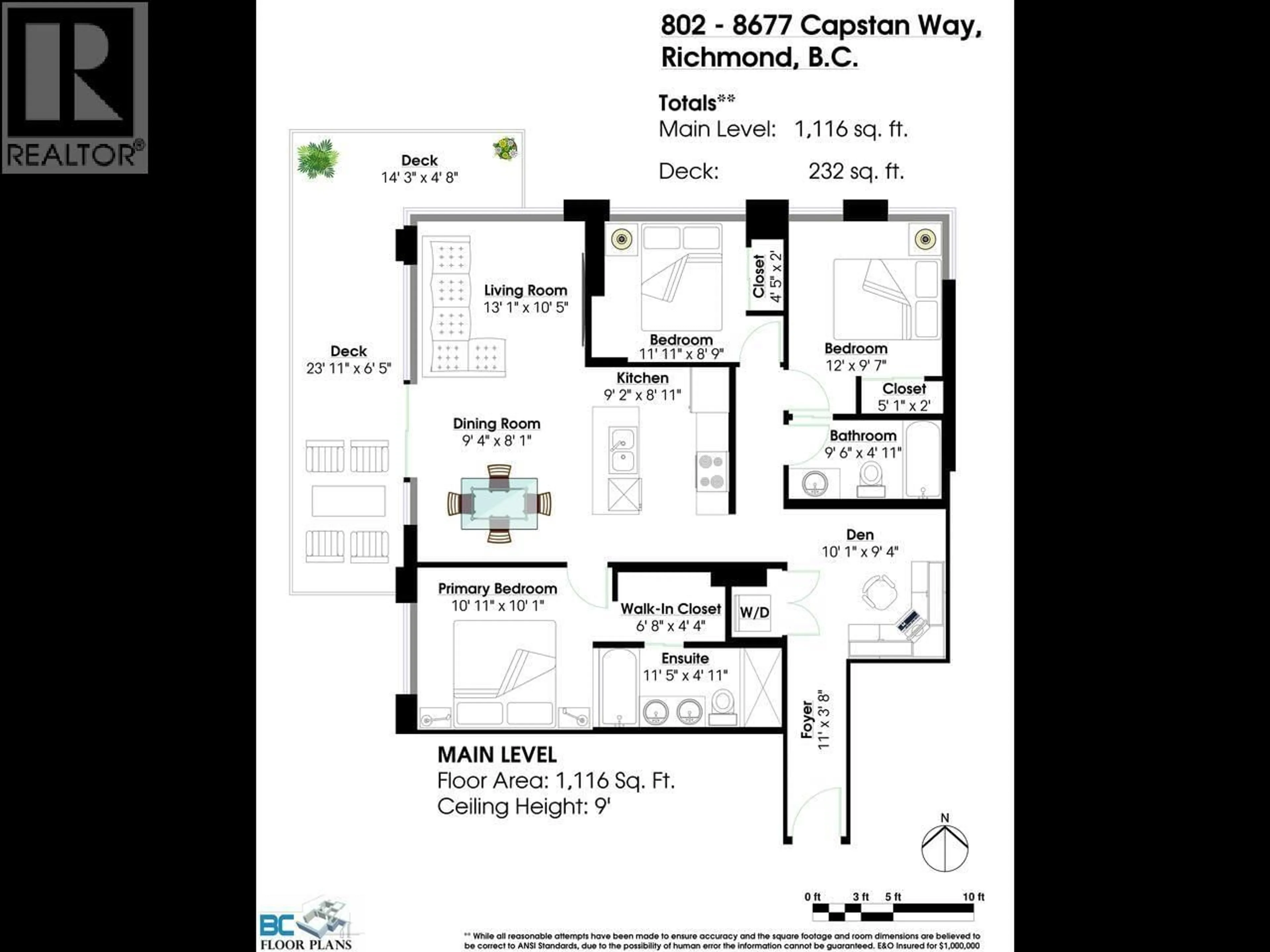 Floor plan for 802 - 8677 CAPSTAN WAY, Richmond British Columbia V6X0N6