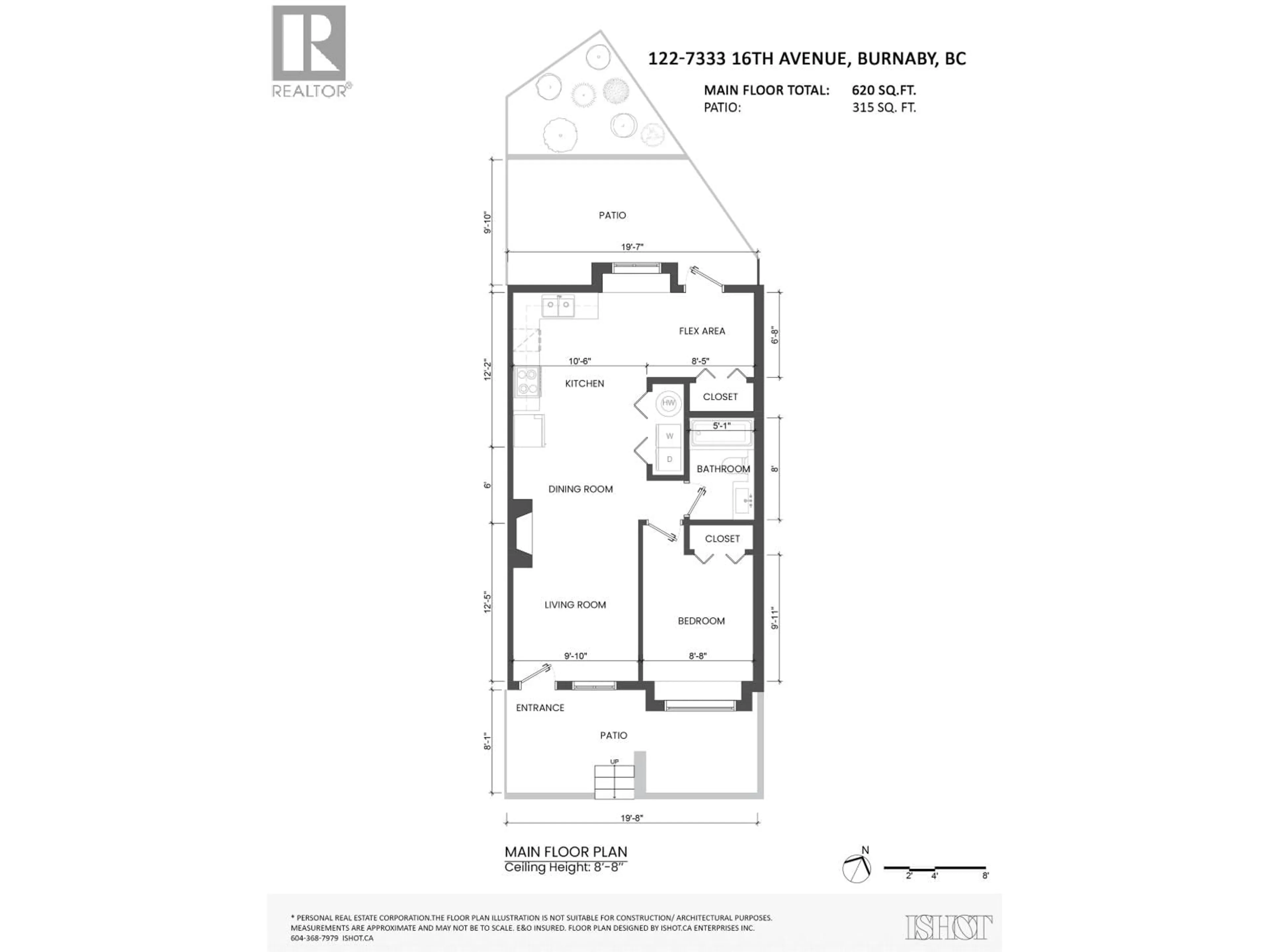 Floor plan for 122 - 7333 16TH AVENUE, Burnaby British Columbia V3N0A8