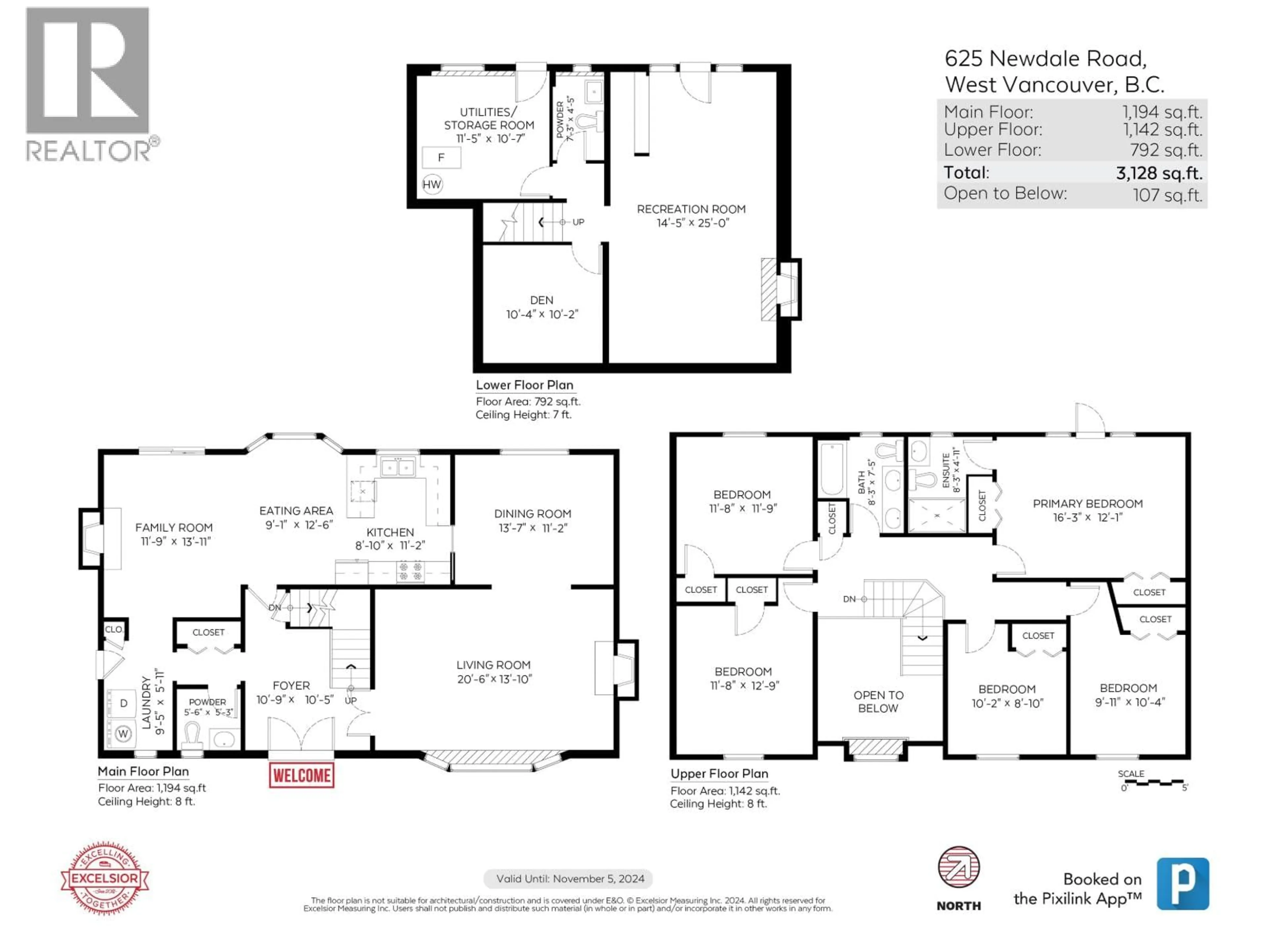 Floor plan for 625 NEWDALE ROAD, West Vancouver British Columbia V7T1W7