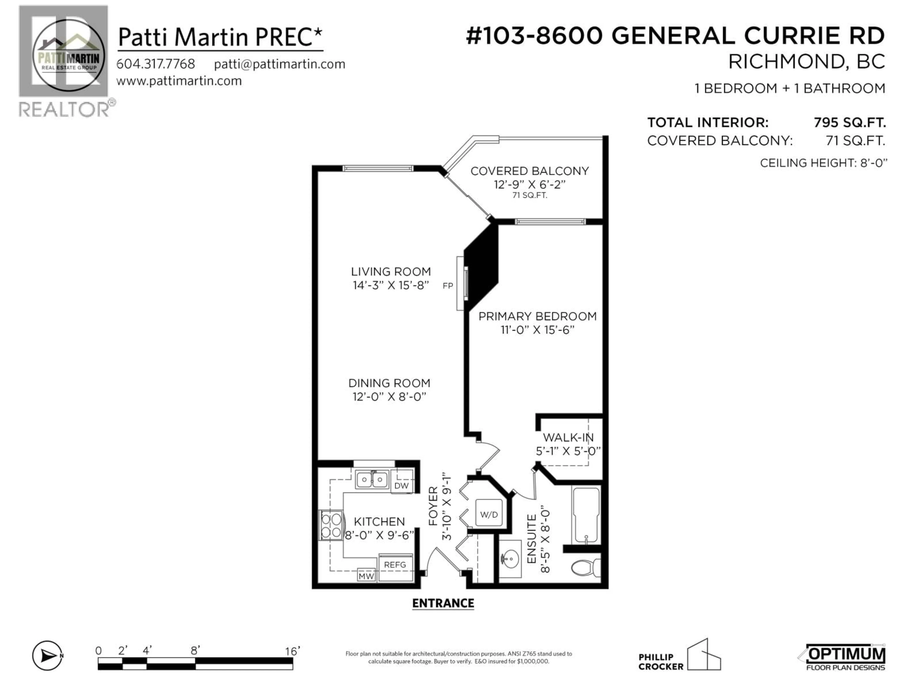 Floor plan for 103 - 8600 GENERAL CURRIE ROAD, Richmond British Columbia V6Y3V6