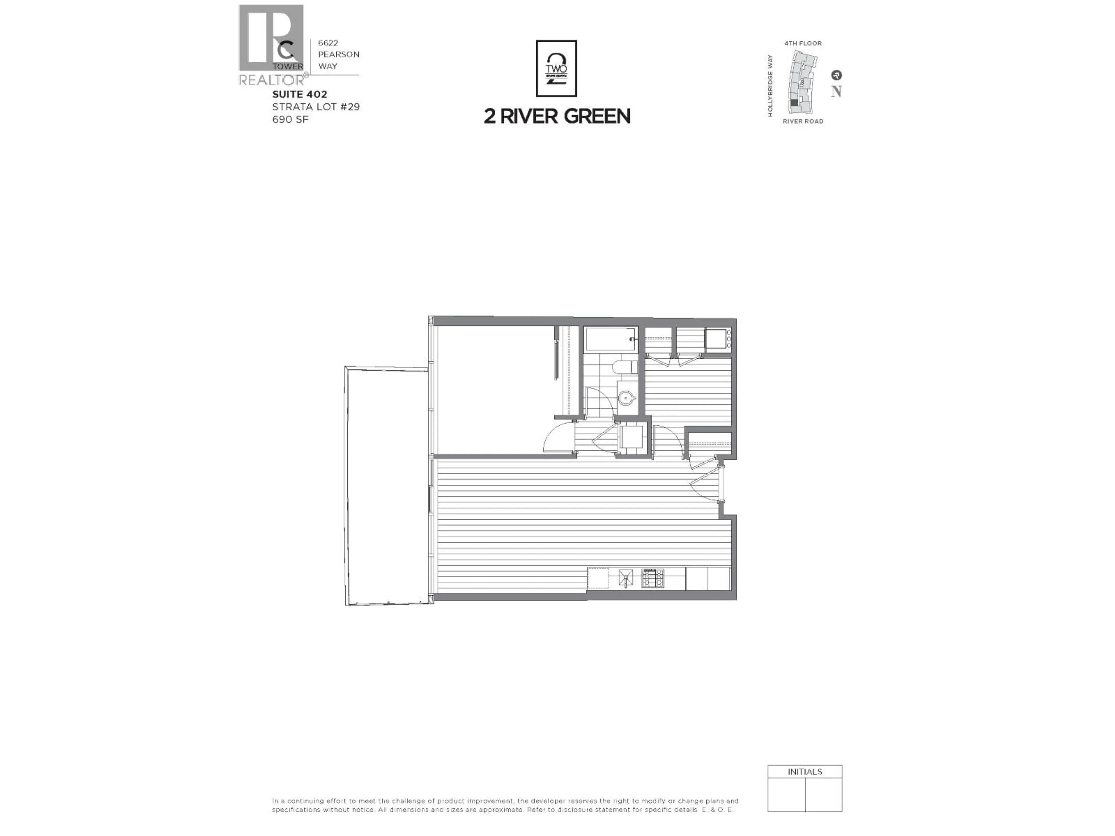 Floor plan for 402 - 6622 PEARSON WAY, Richmond British Columbia V7C0E4
