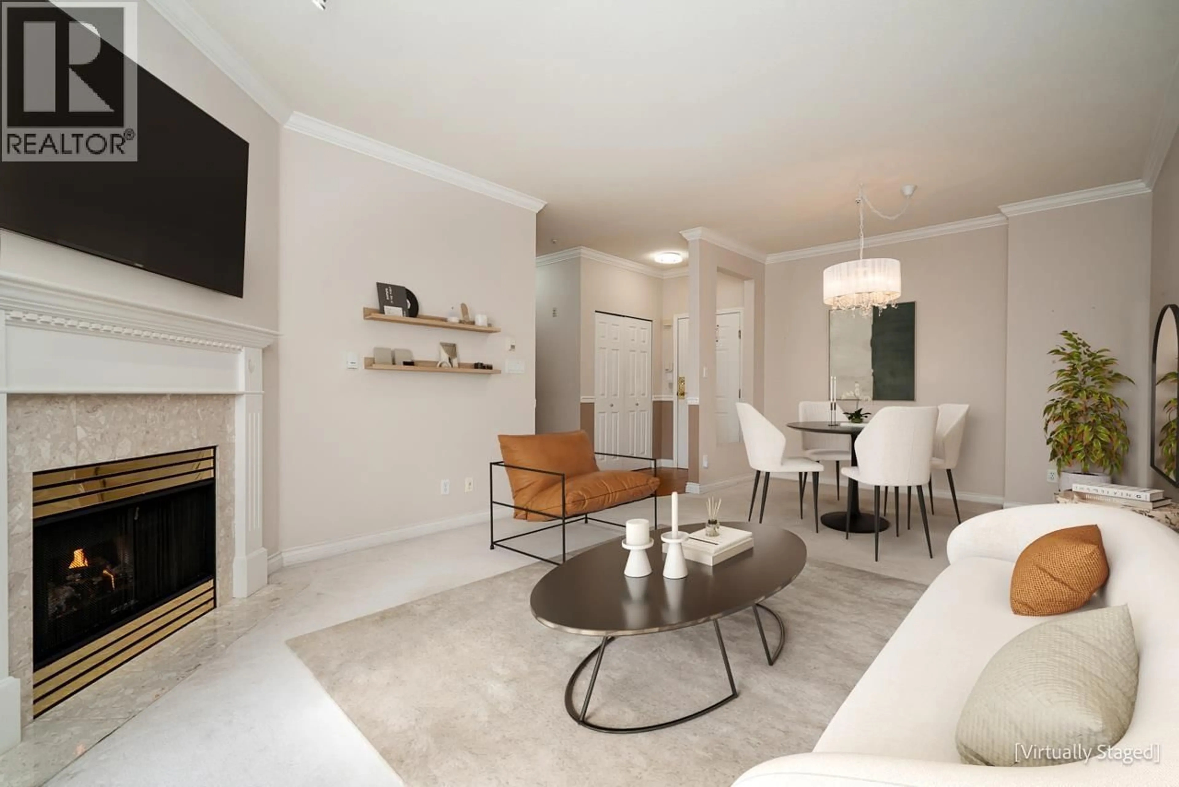 Living room with furniture, ceramic/tile floor for 214 - 3098 GUILDFORD WAY, Coquitlam British Columbia V3B7W8