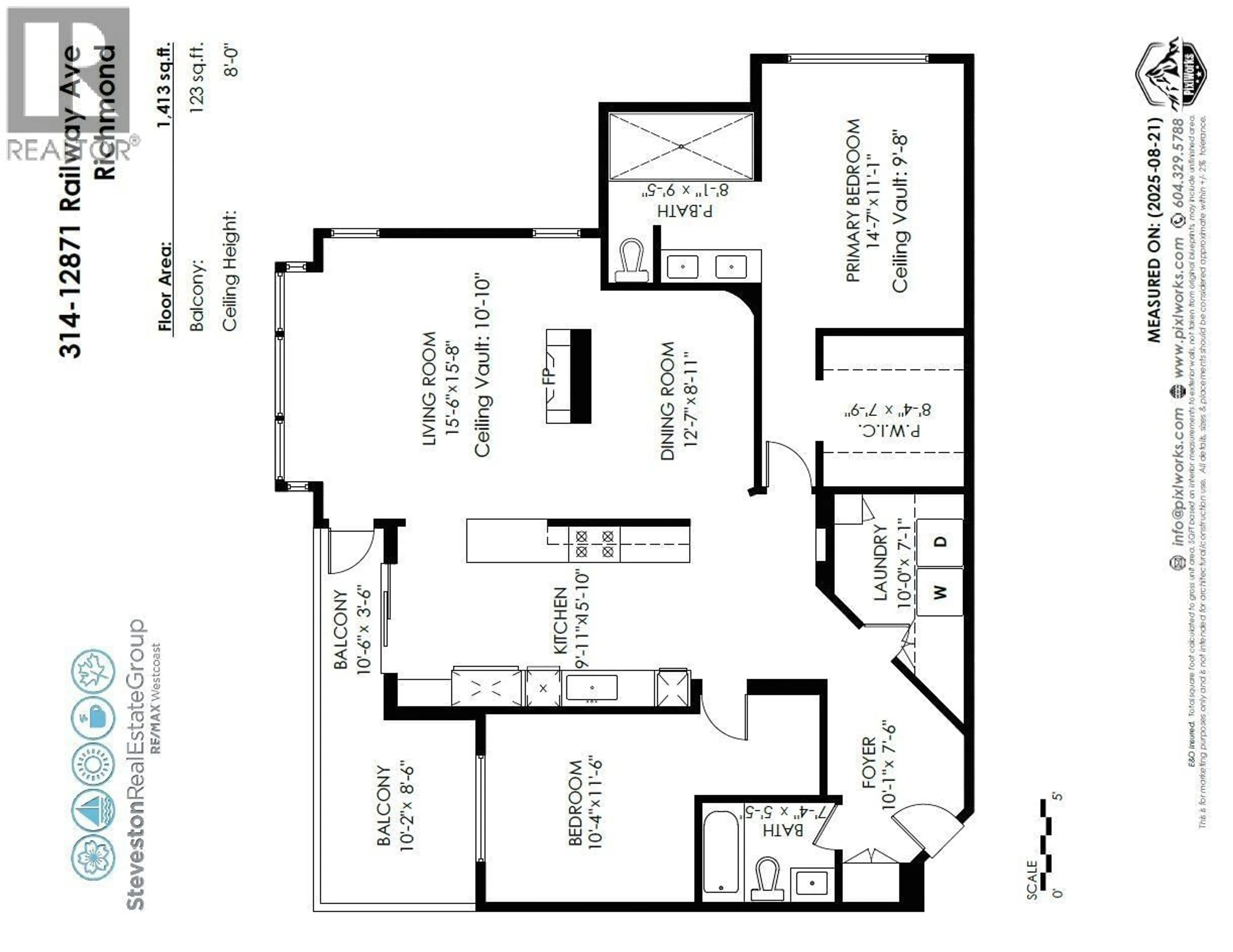 Floor plan for 314 - 12871 RAILWAY AVENUE, Richmond British Columbia V7E6K3