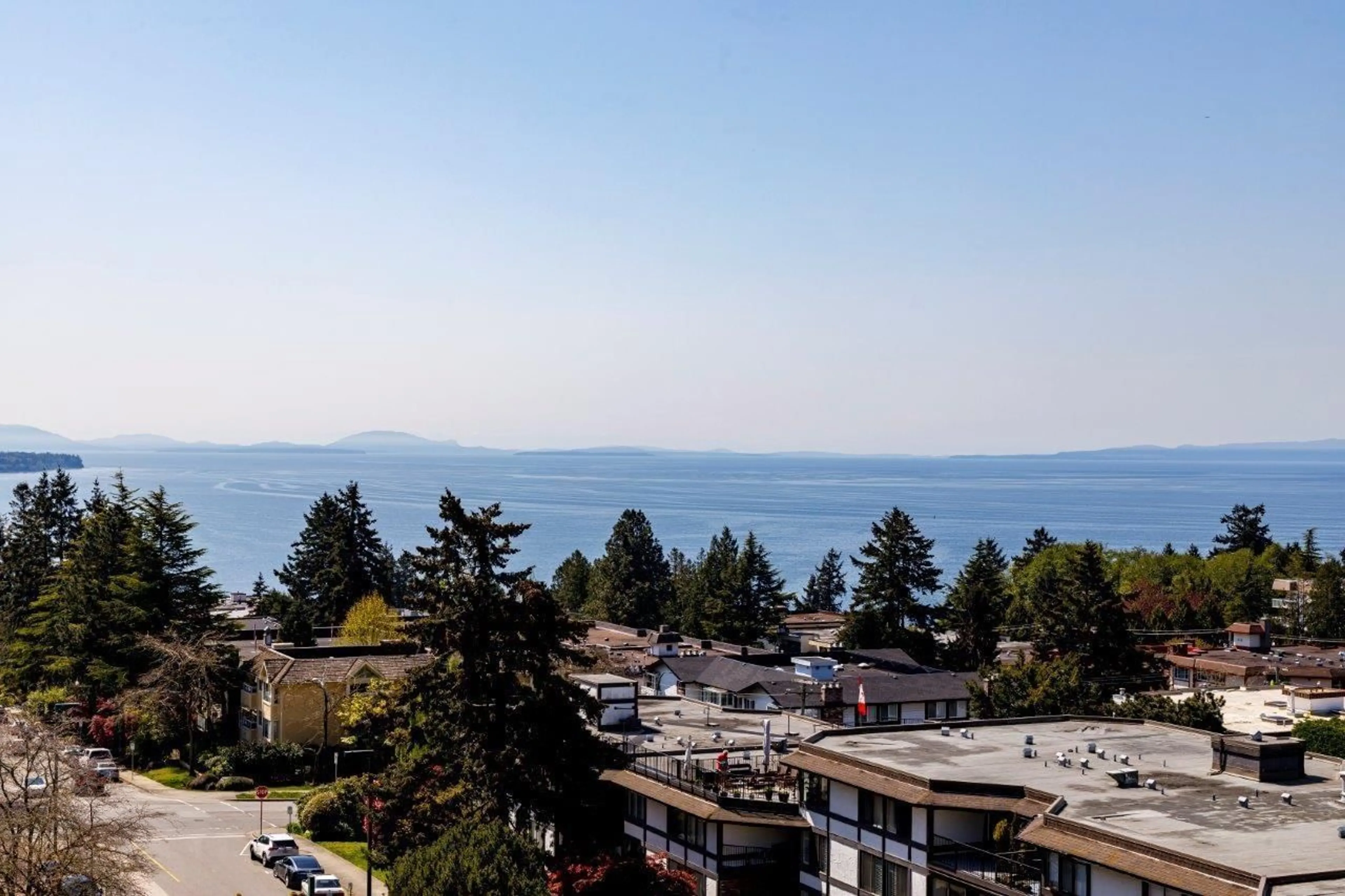 A pic from outside/outdoor area/front of a property/back of a property/a pic from drone, water/lake/river/ocean view for 205 - 1480 FOSTER, White Rock British Columbia V4B3X7