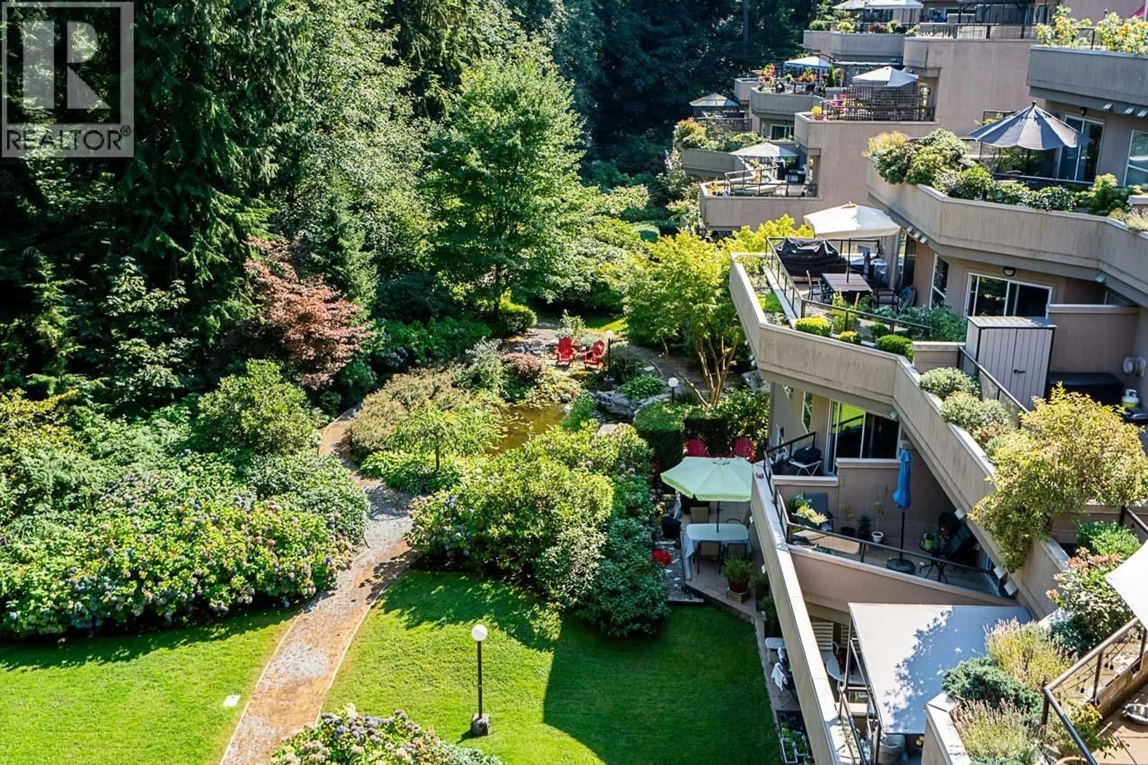 A pic from outside/outdoor area/front of a property/back of a property/a pic from drone, city buildings view from balcony for 507 - 1500 OSTLER COURT, North Vancouver British Columbia V7G2S2