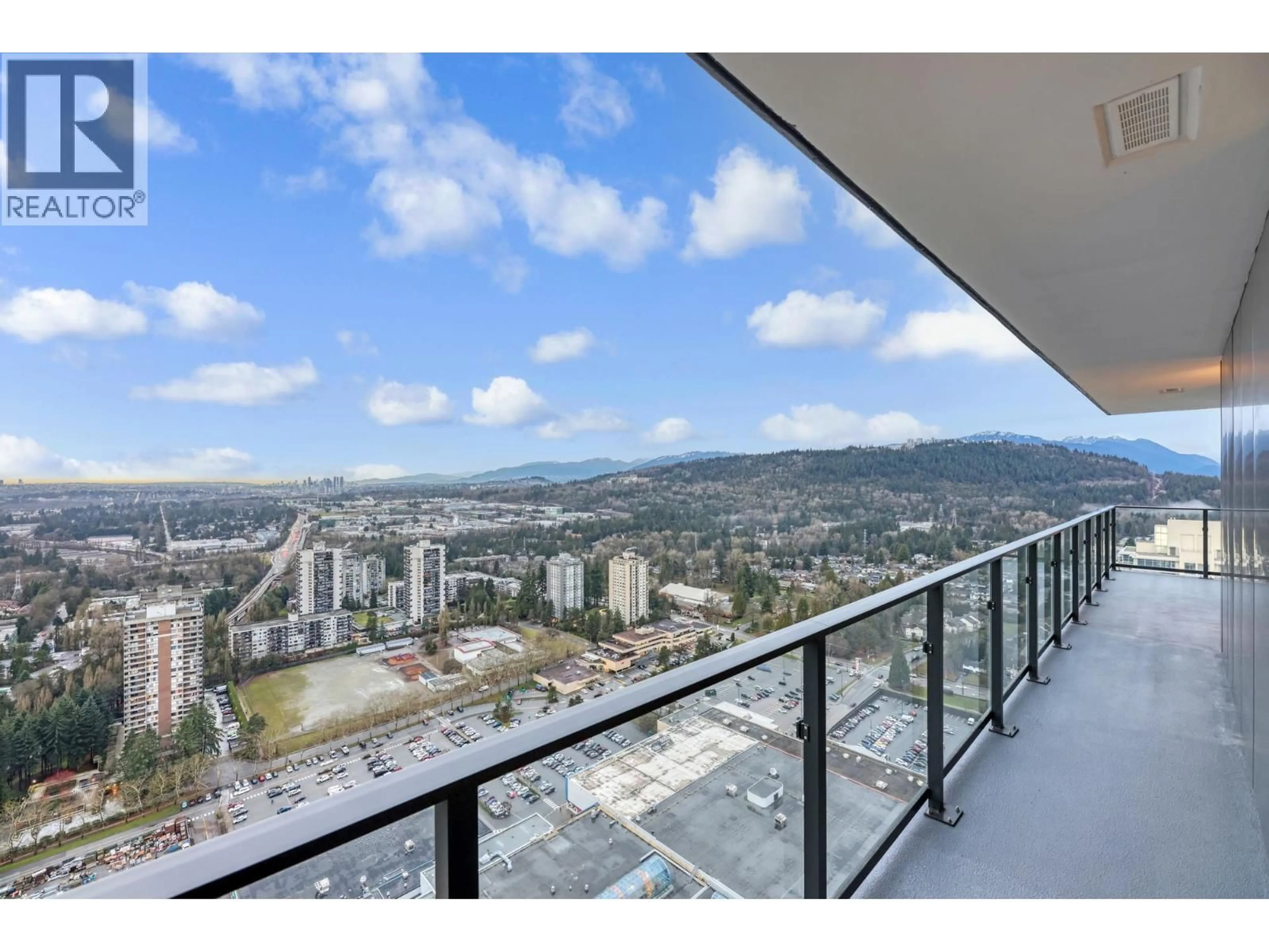 Balcony in the apartment, city buildings view from balcony for 4010 - 3809 EVERGREEN PLACE, Burnaby British Columbia V3J0M1