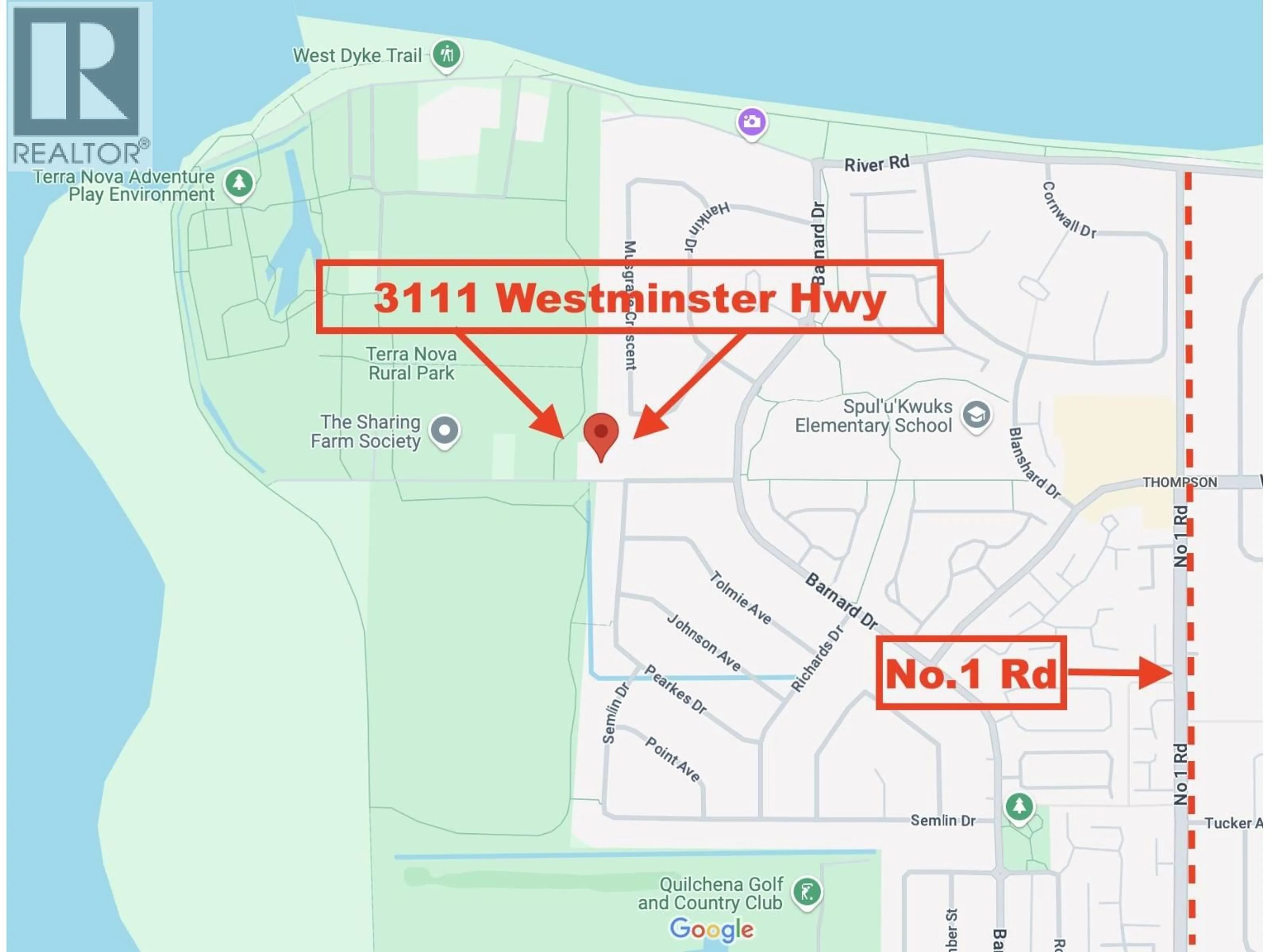 Picture of a map for 3111 WESTMINSTER HIGHWAY, Richmond British Columbia V7C5R1