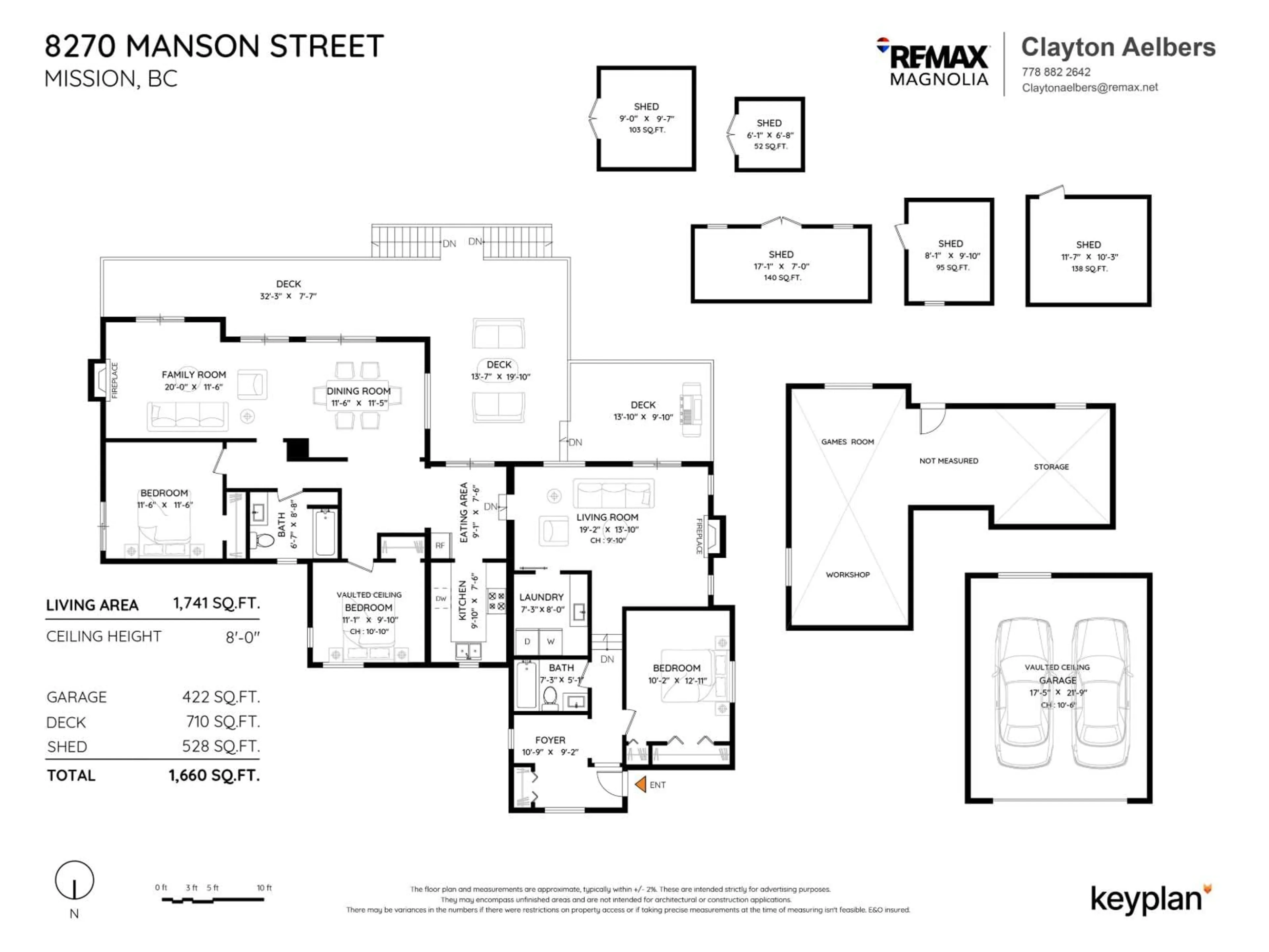 Floor plan for 8270 MANSON, Mission British Columbia V2V6P9