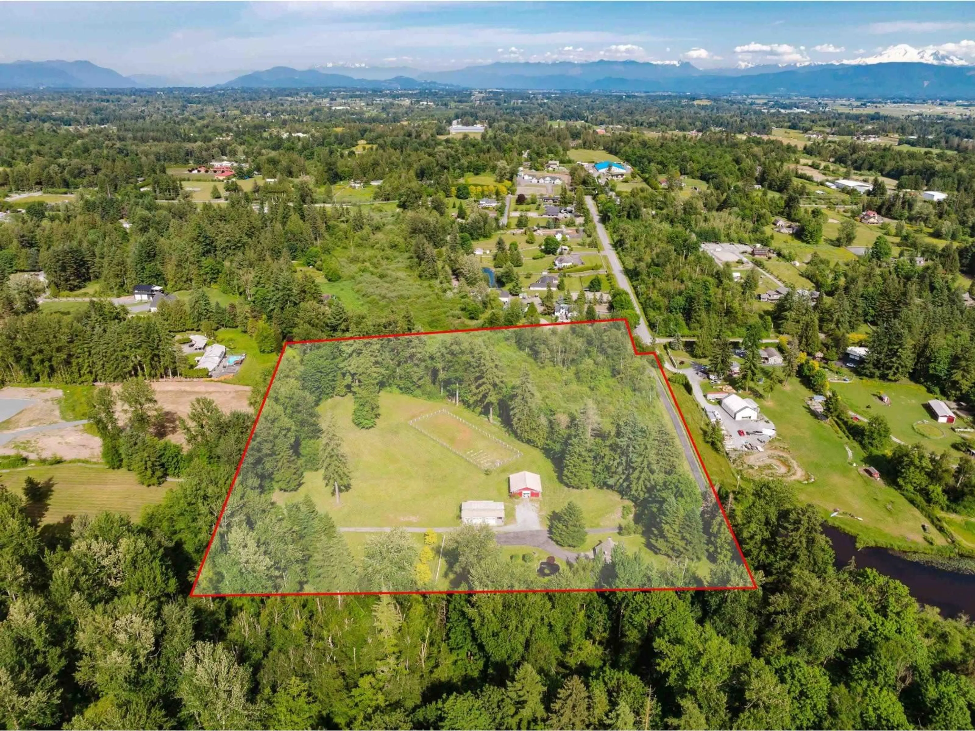 A pic from outside/outdoor area/front of a property/back of a property/a pic from drone, mountain view for 23731 12, Langley British Columbia V2Z2Y2