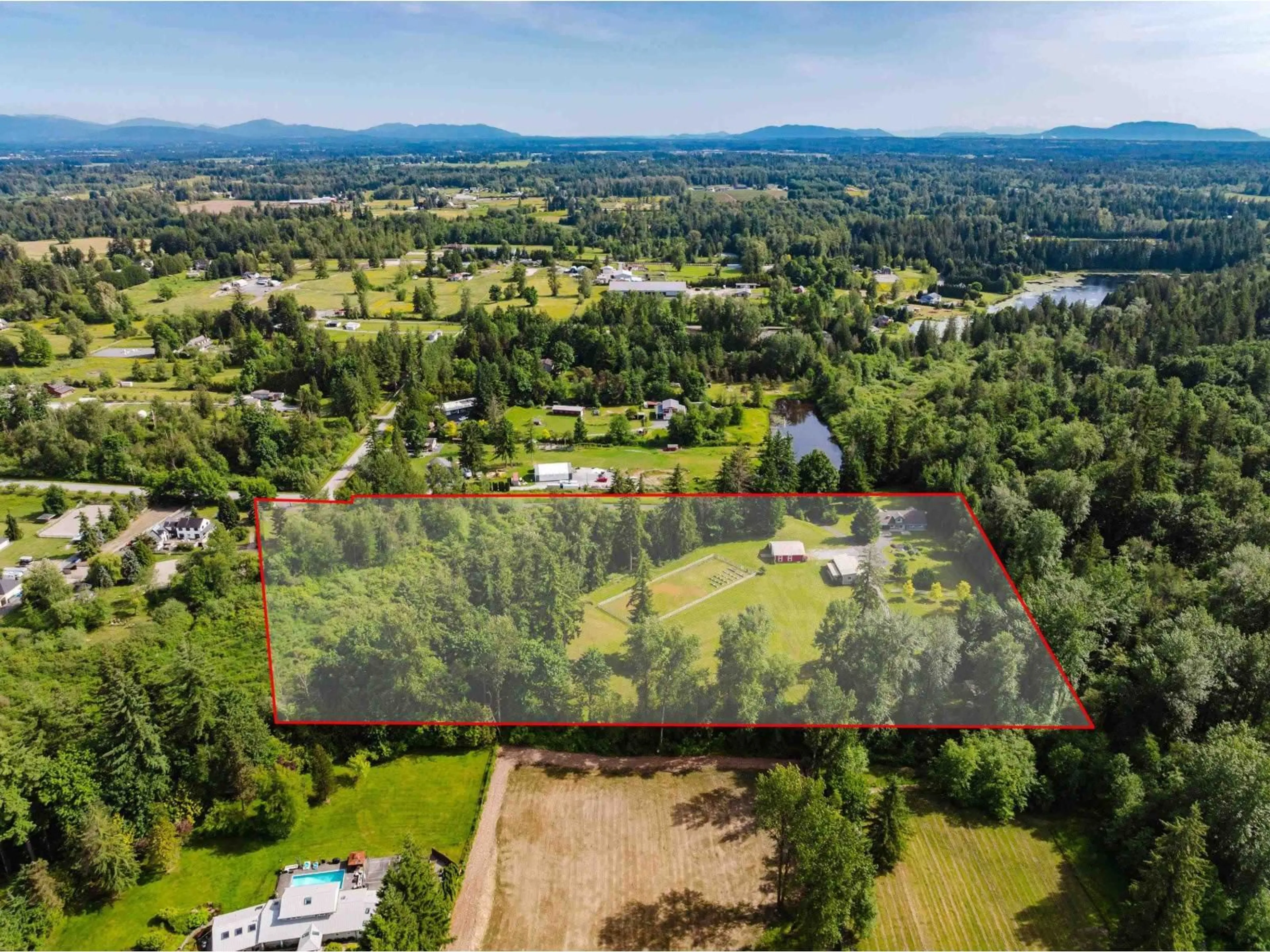 A pic from outside/outdoor area/front of a property/back of a property/a pic from drone, water/lake/river/ocean view for 23731 12, Langley British Columbia V2Z2Y2