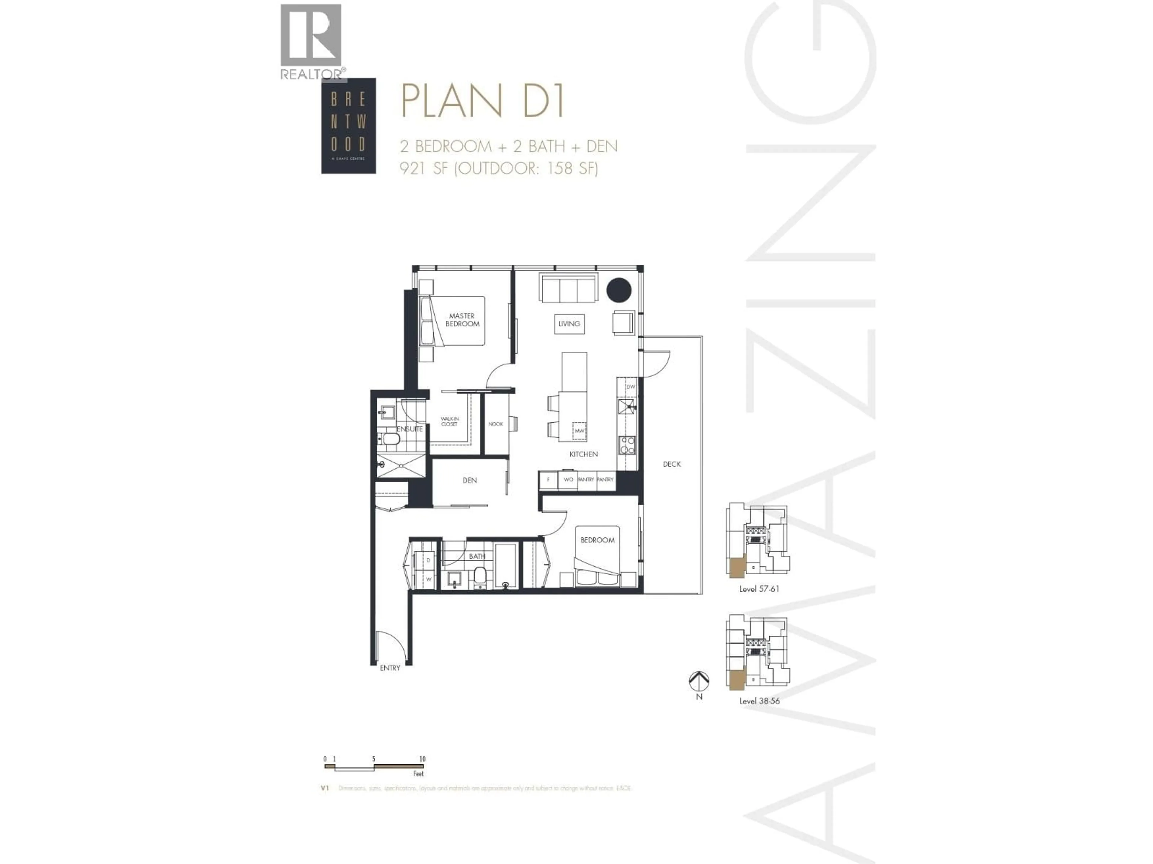 Floor plan for 5007 - 4510 HALIFAX WAY, Burnaby British Columbia V5C0K4