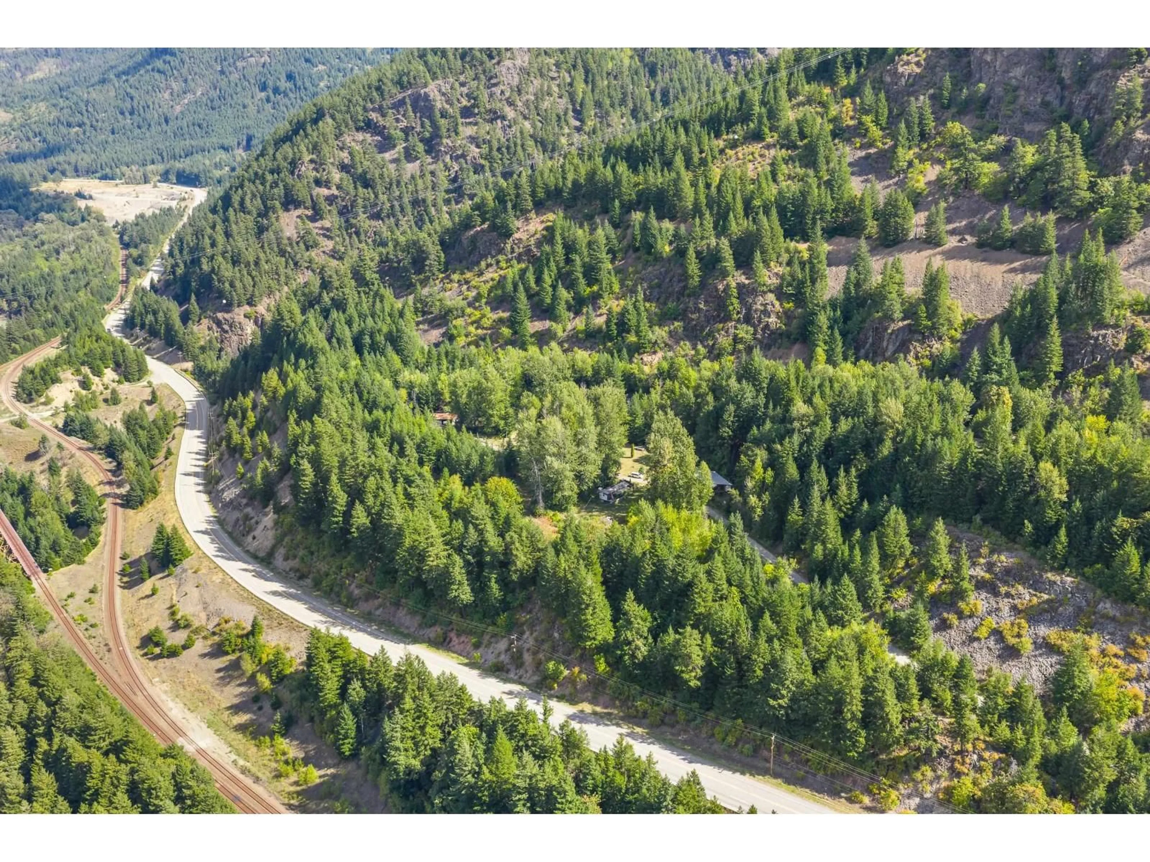 A pic from outside/outdoor area/front of a property/back of a property/a pic from drone, forest/trees view for 49300 TRANS CANADA HIGHWAY, Boston Bar / Lytton British Columbia V0K1C0