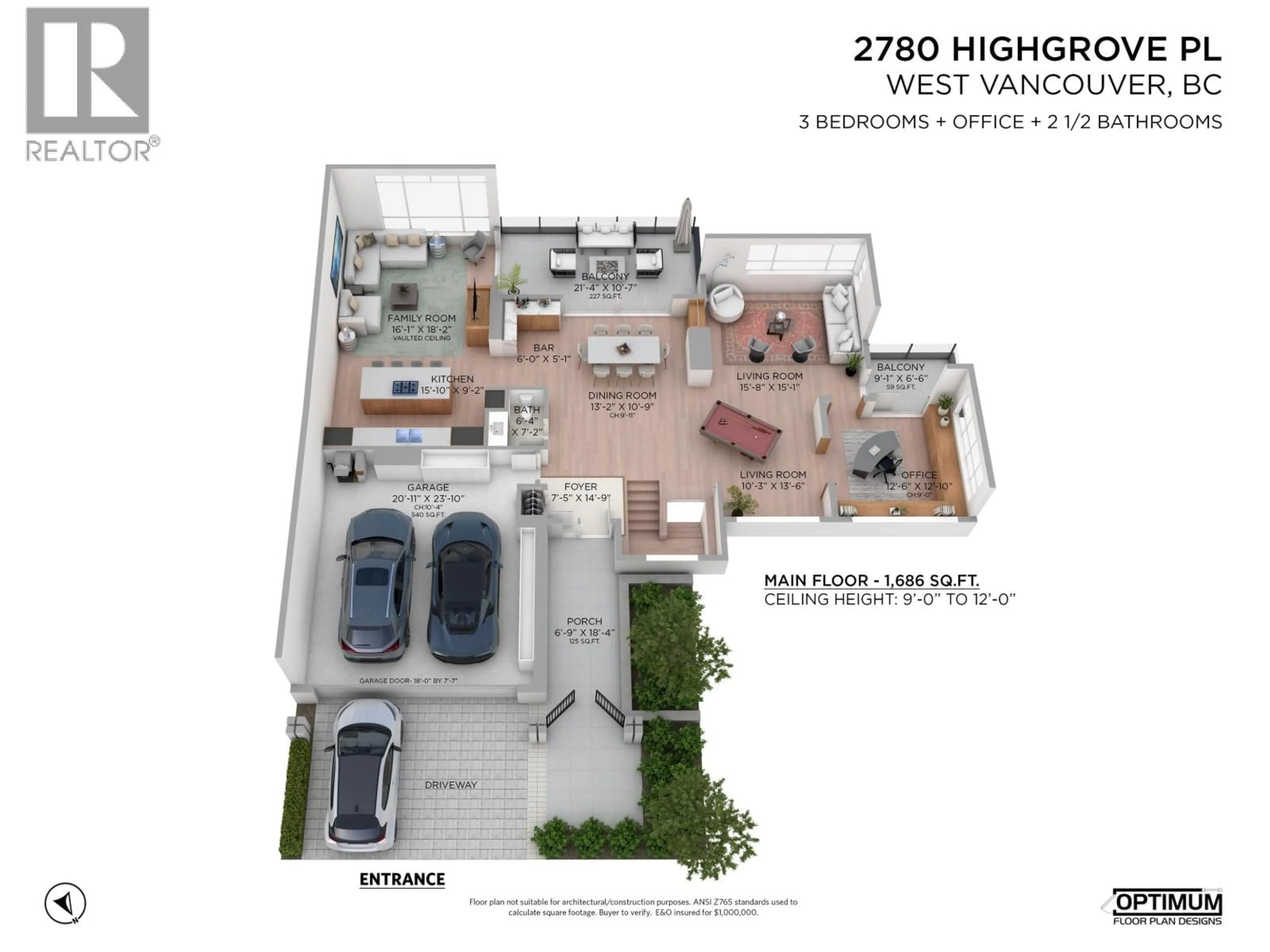 Floor plan for 2780 HIGHGROVE PLACE, West Vancouver British Columbia V7S0A4