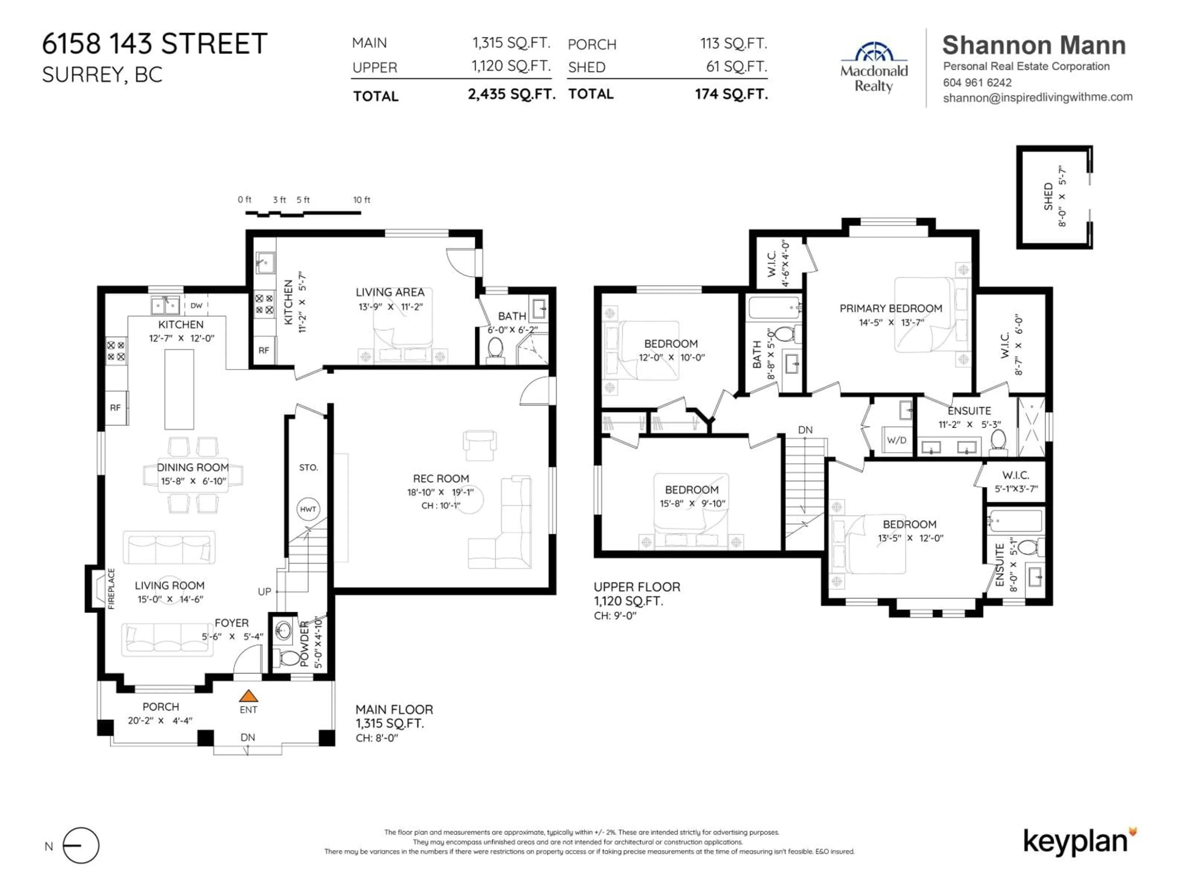 Floor plan for 6158 143, Surrey British Columbia V3X0E5