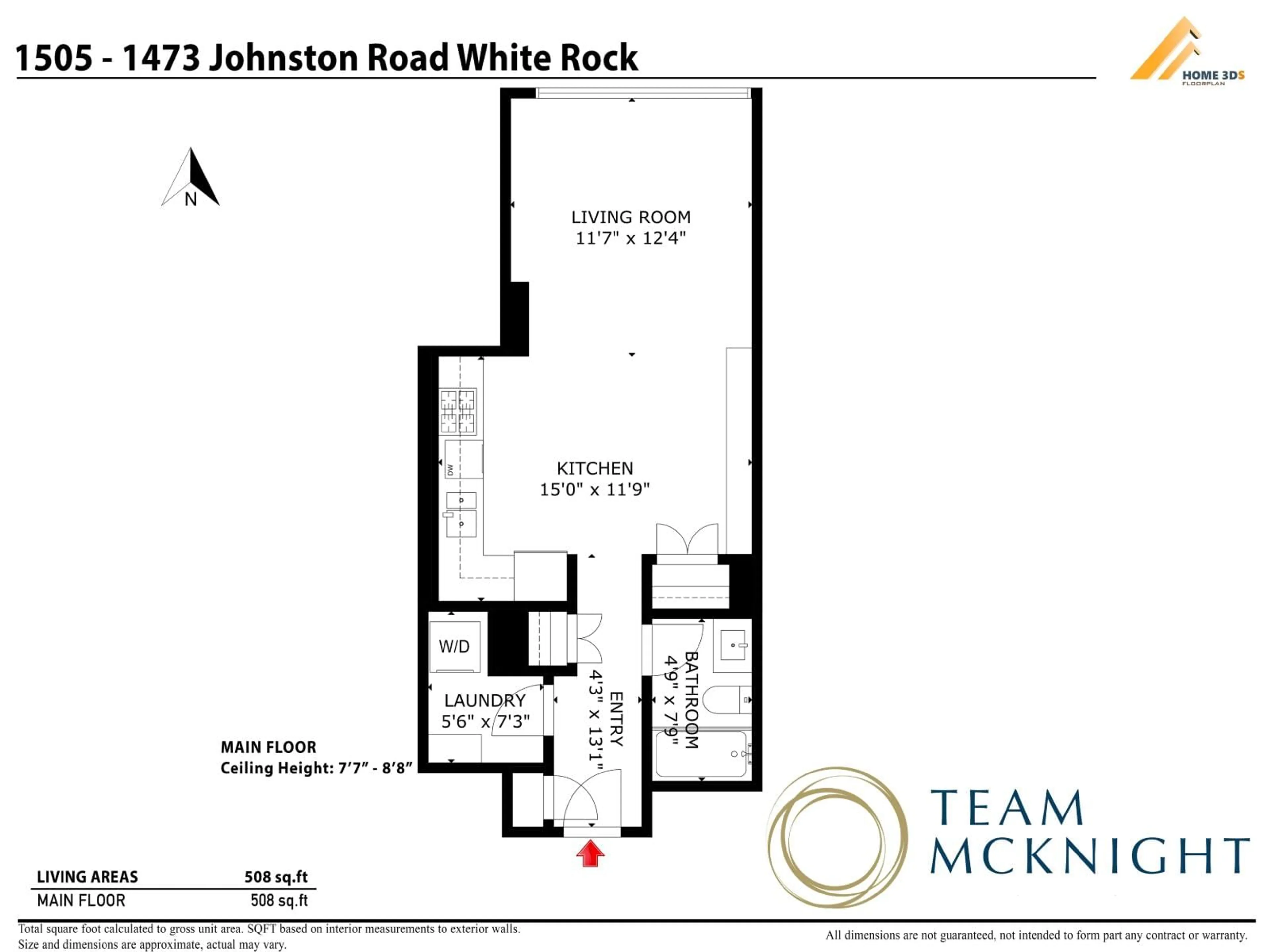 Floor plan for 1505 - 1473 JOHNSTON, White Rock British Columbia V4B0A2