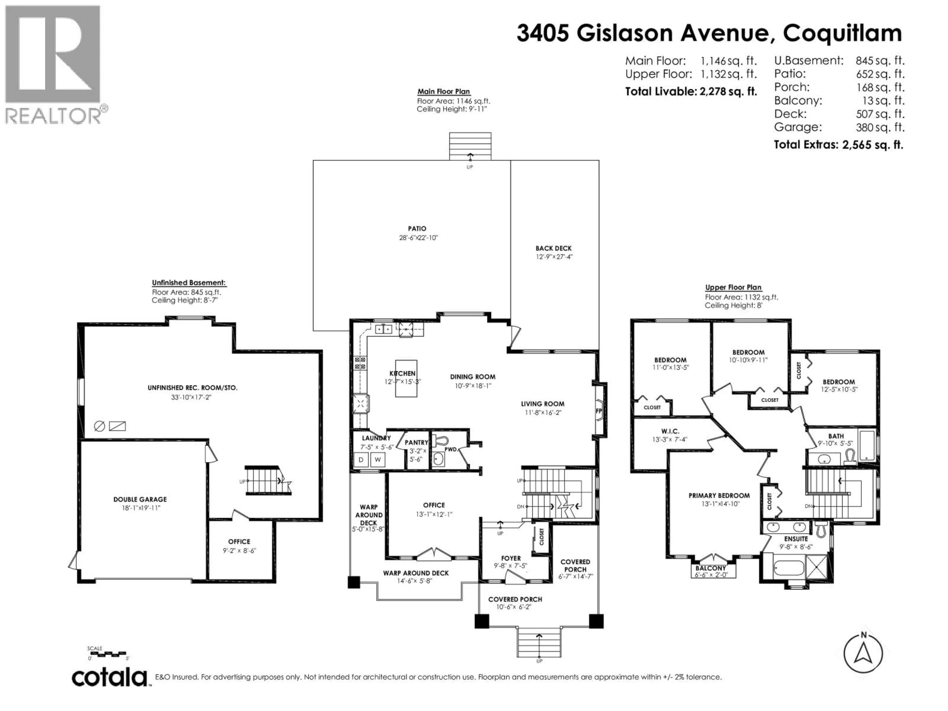 Floor plan for 3405 GISLASON AVENUE, Coquitlam British Columbia V3E0C5
