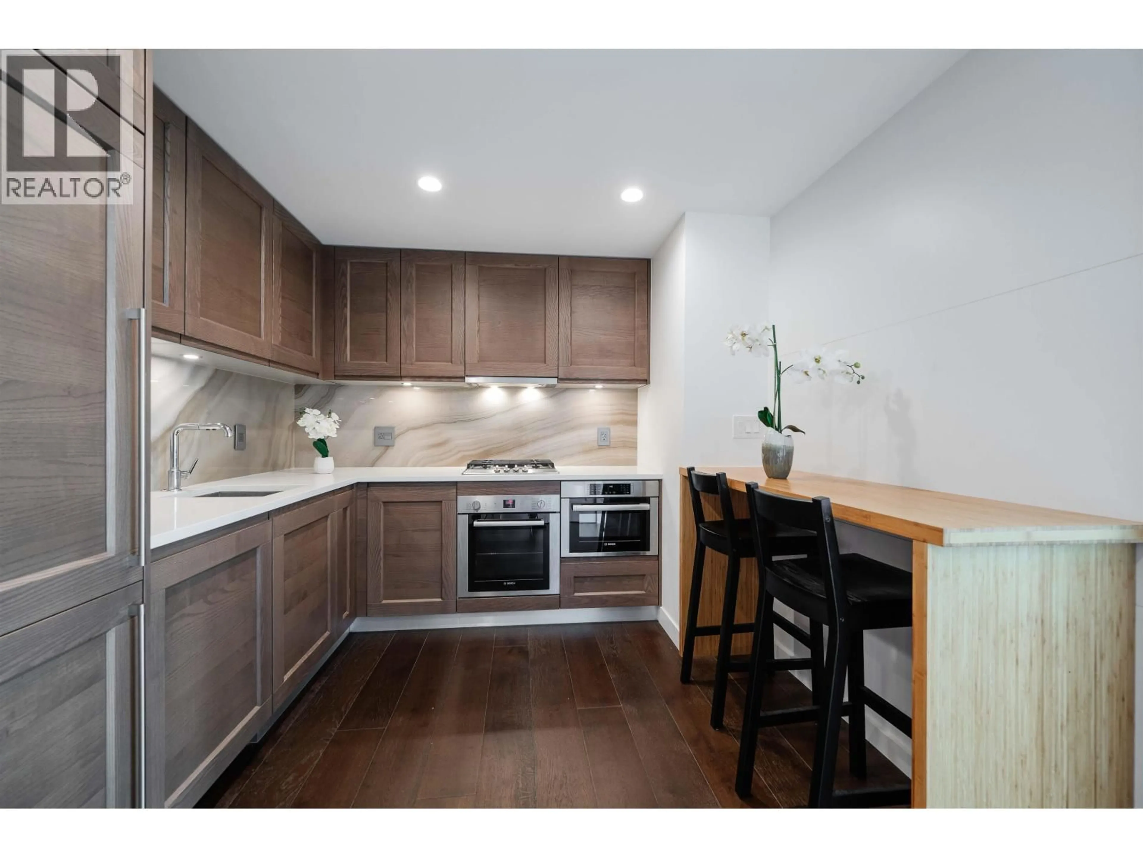 Standard kitchen, wood/laminate floor for 503 - 5629 BIRNEY AVENUE, Vancouver British Columbia V6S0L5