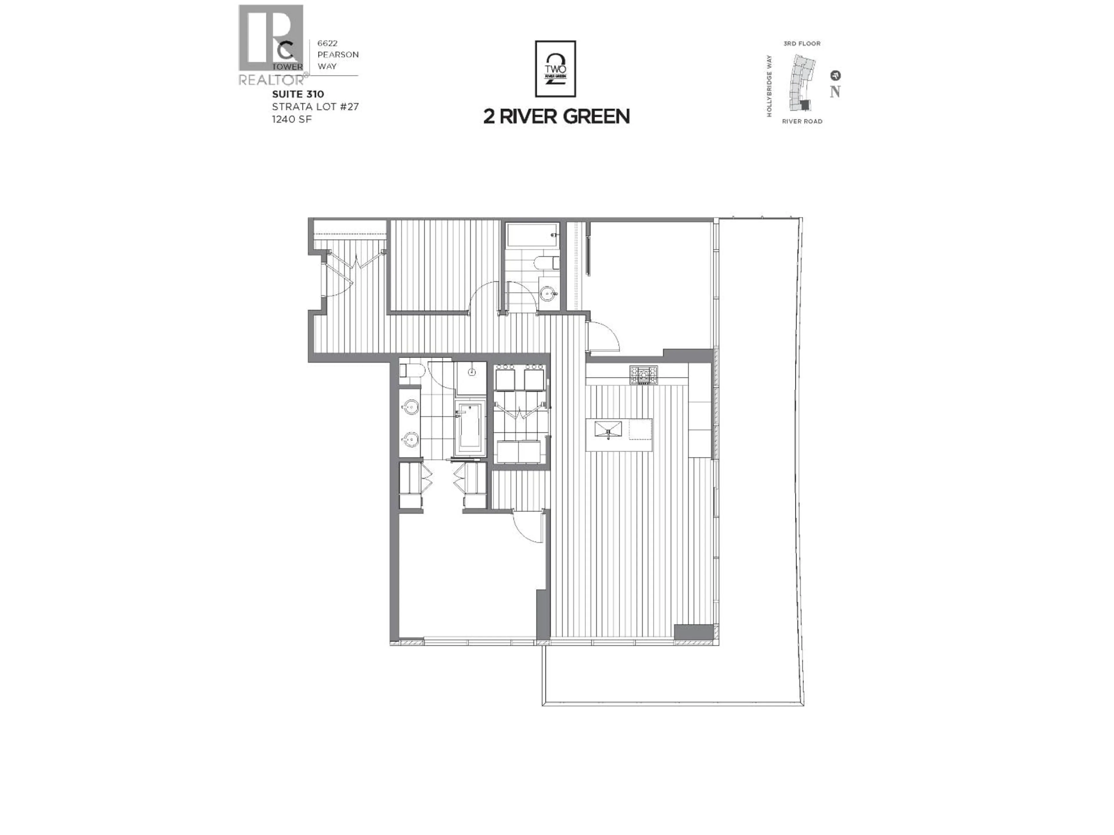 Floor plan for 310 - 6622 PEARSON WAY, Richmond British Columbia V7C0E4