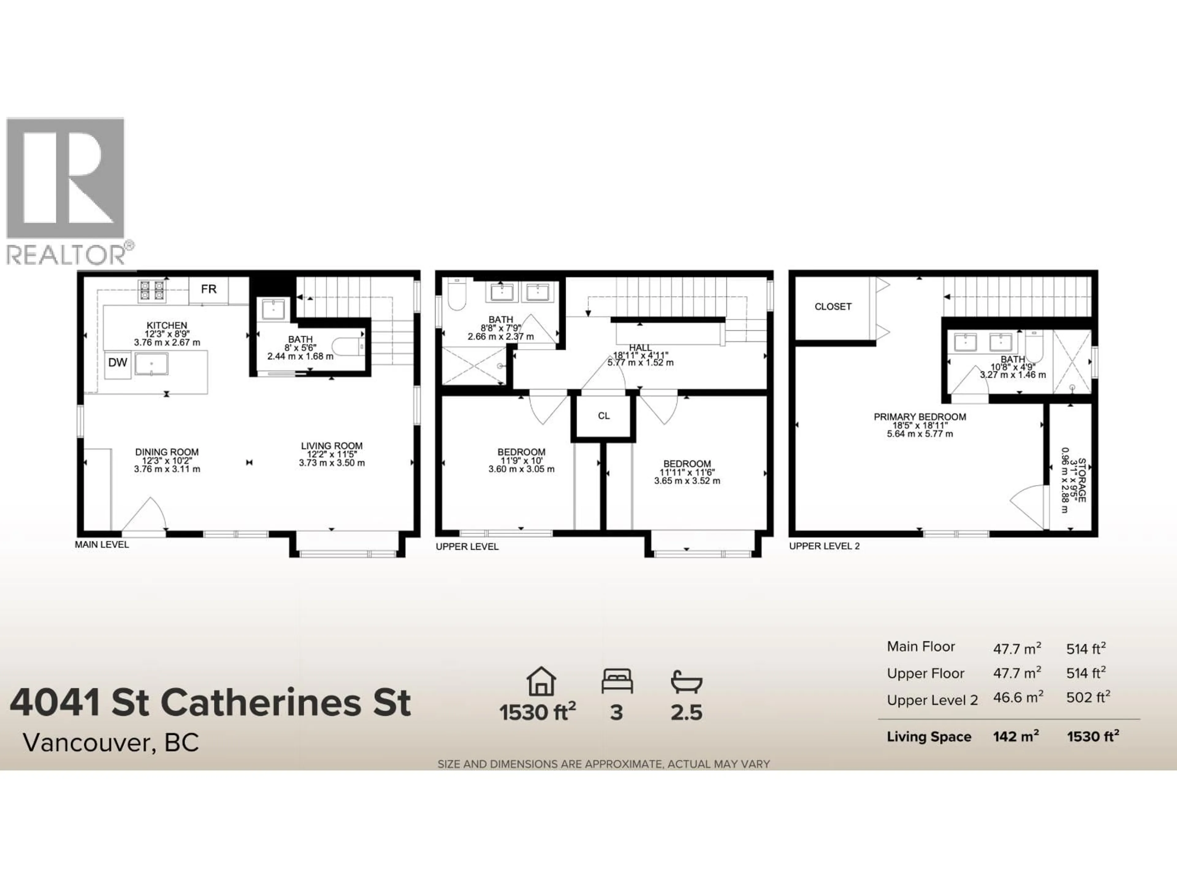 Floor plan for 4041 ST. CATHERINES STREET, Vancouver British Columbia V5V4L7