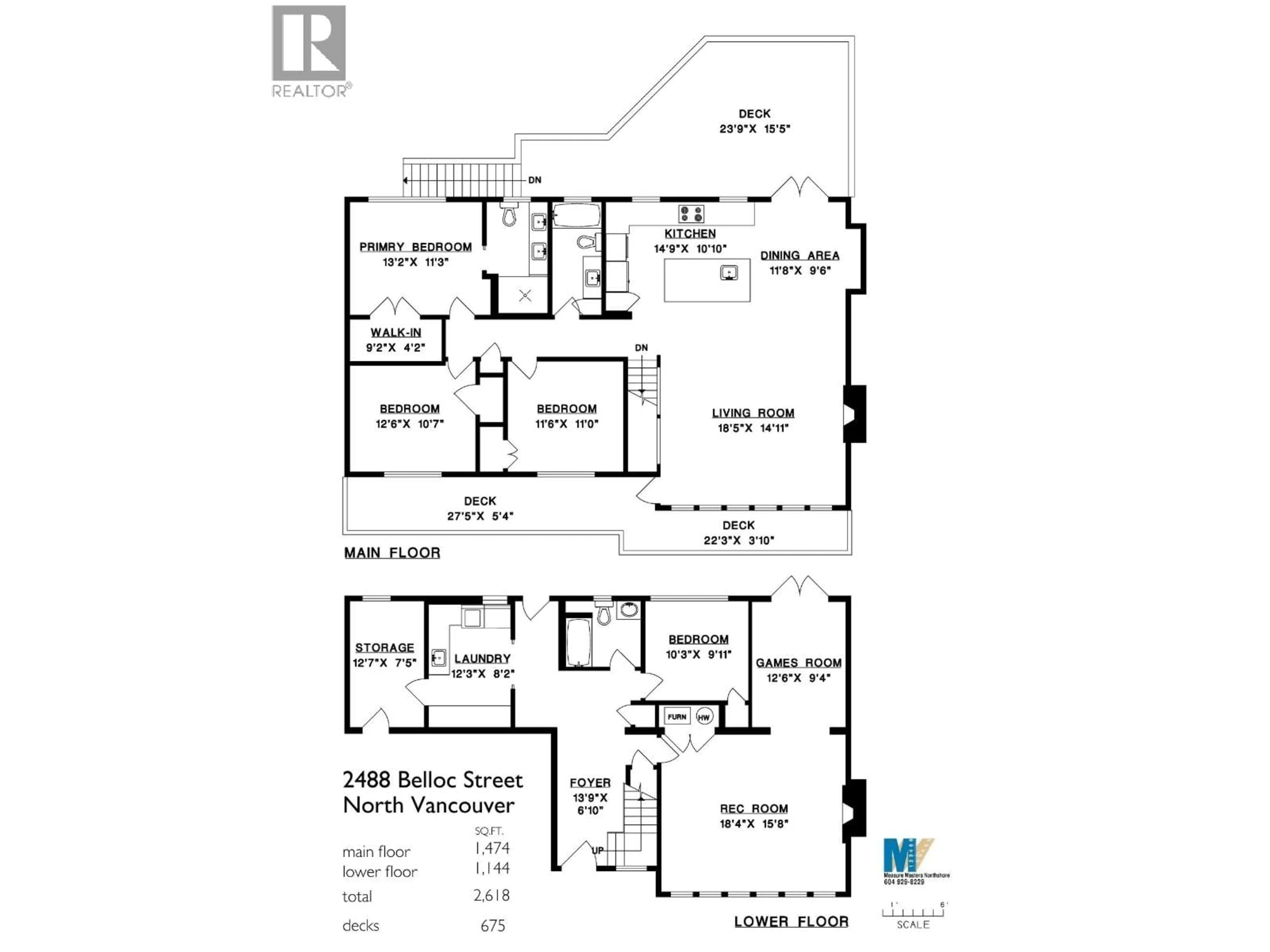 Floor plan for 2488 BELLOC STREET, North Vancouver British Columbia V7H2L1
